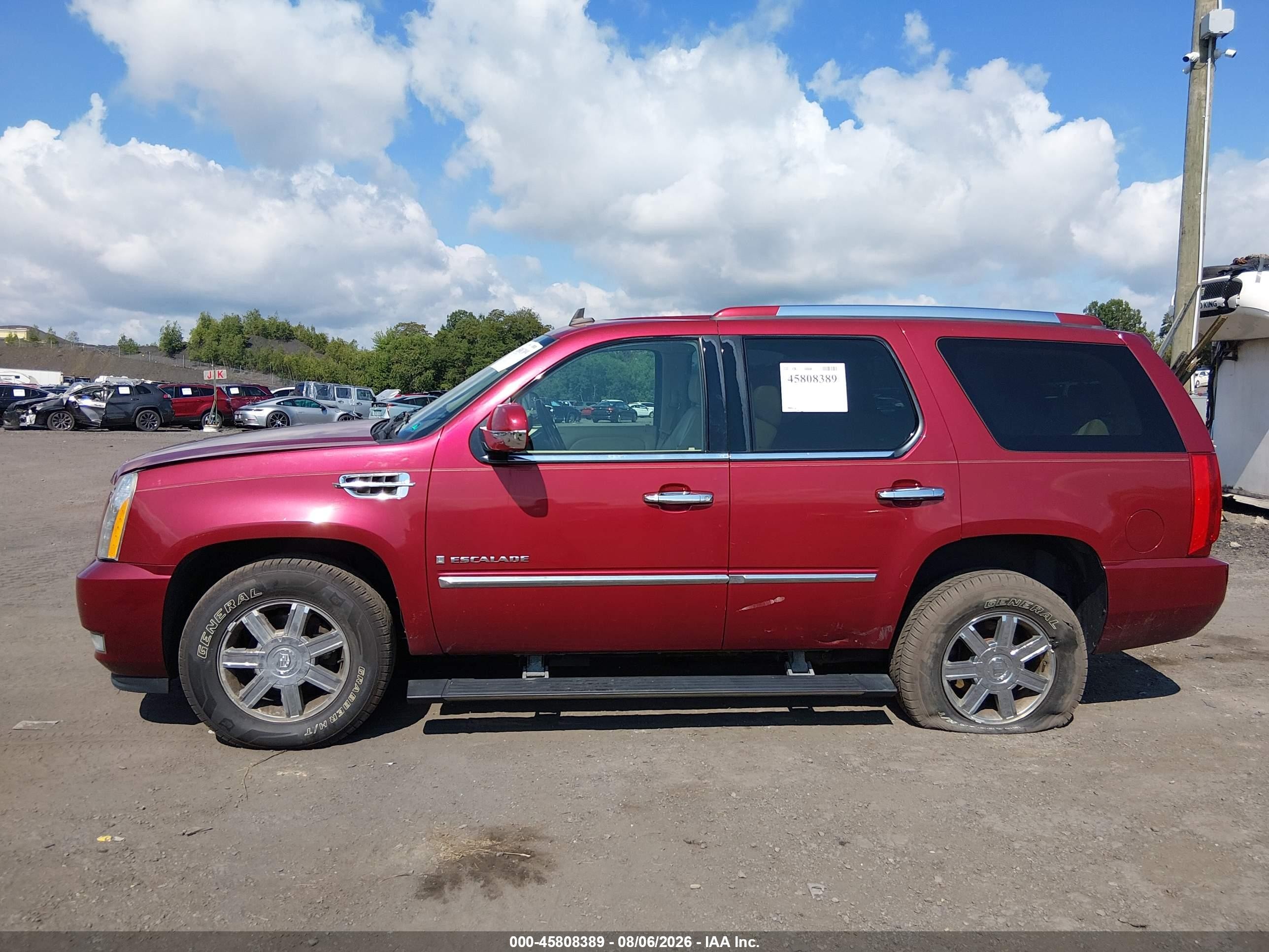 2008 Cadillac Escalade   Темно-бордовый vin: 1GYFK63898R251805