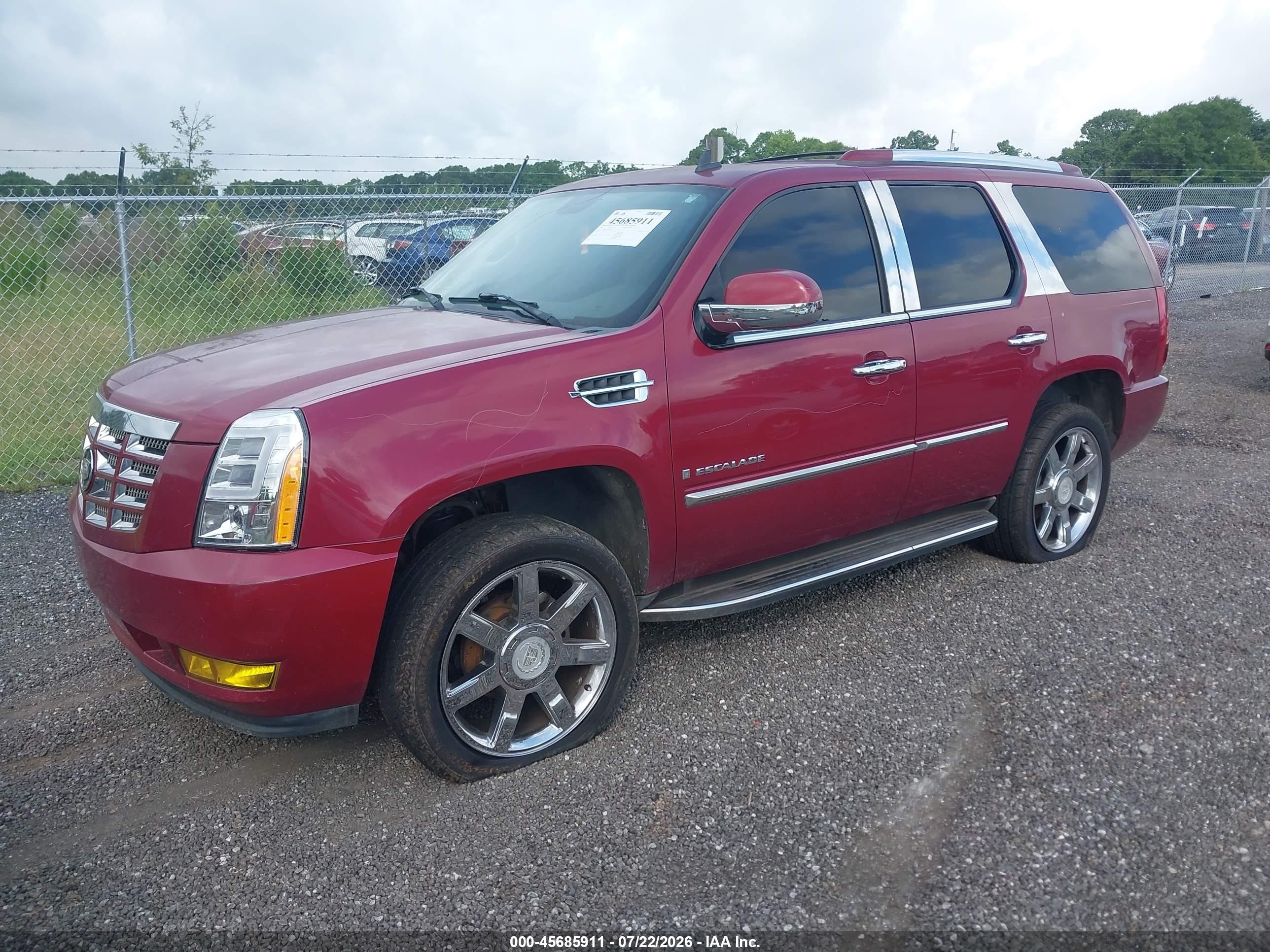 2007 Cadillac Escalade   Burgundy vin: 1GYFK638X7R298663