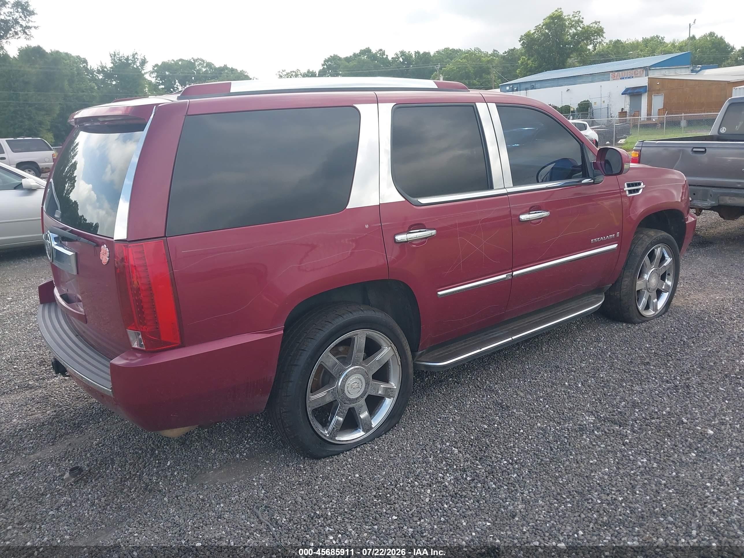 2007 Cadillac Escalade   Burgundy vin: 1GYFK638X7R298663