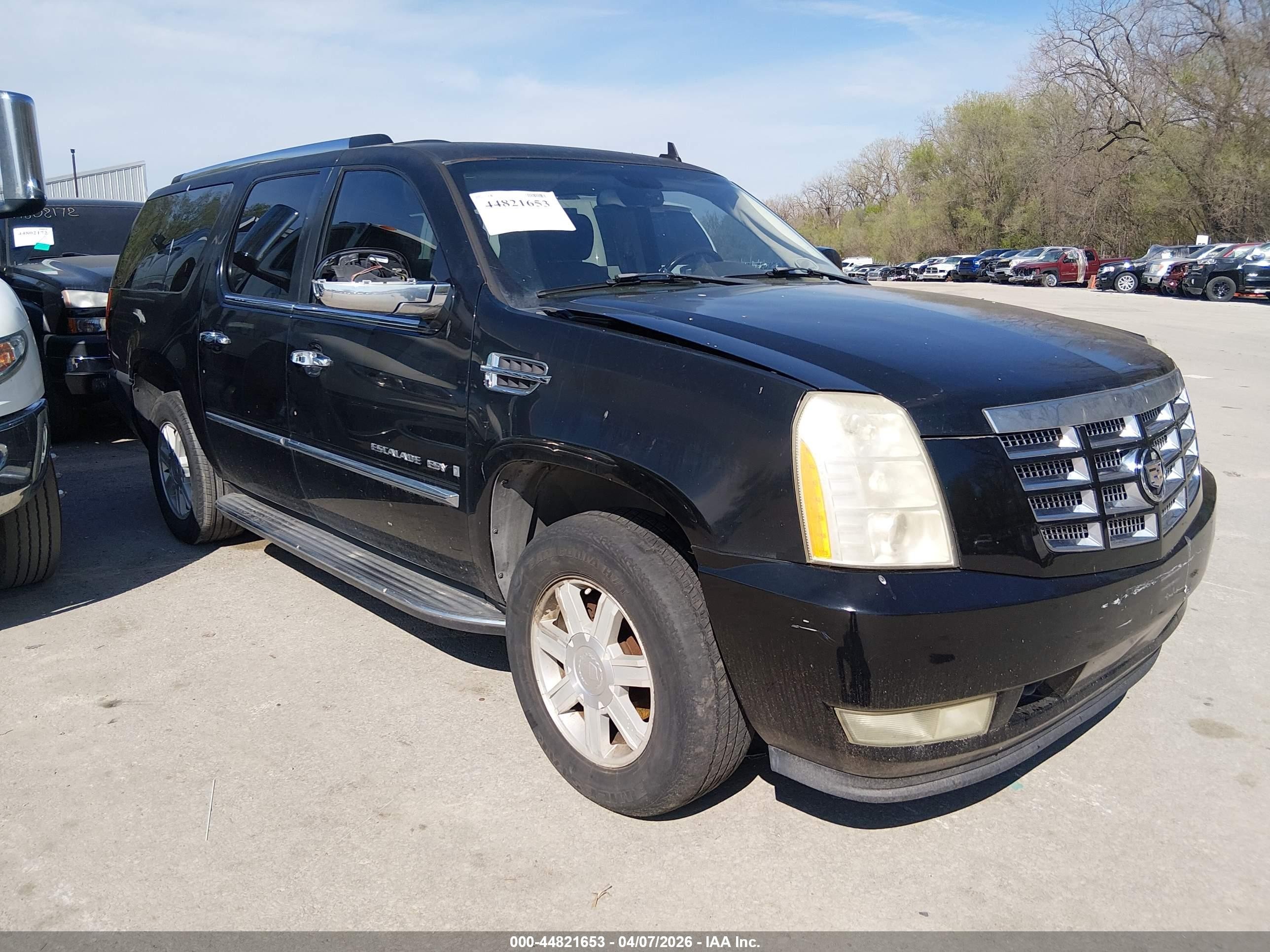 2007 Cadillac Escalade Esv Standard Black vin: 1GYFK66827R191246
