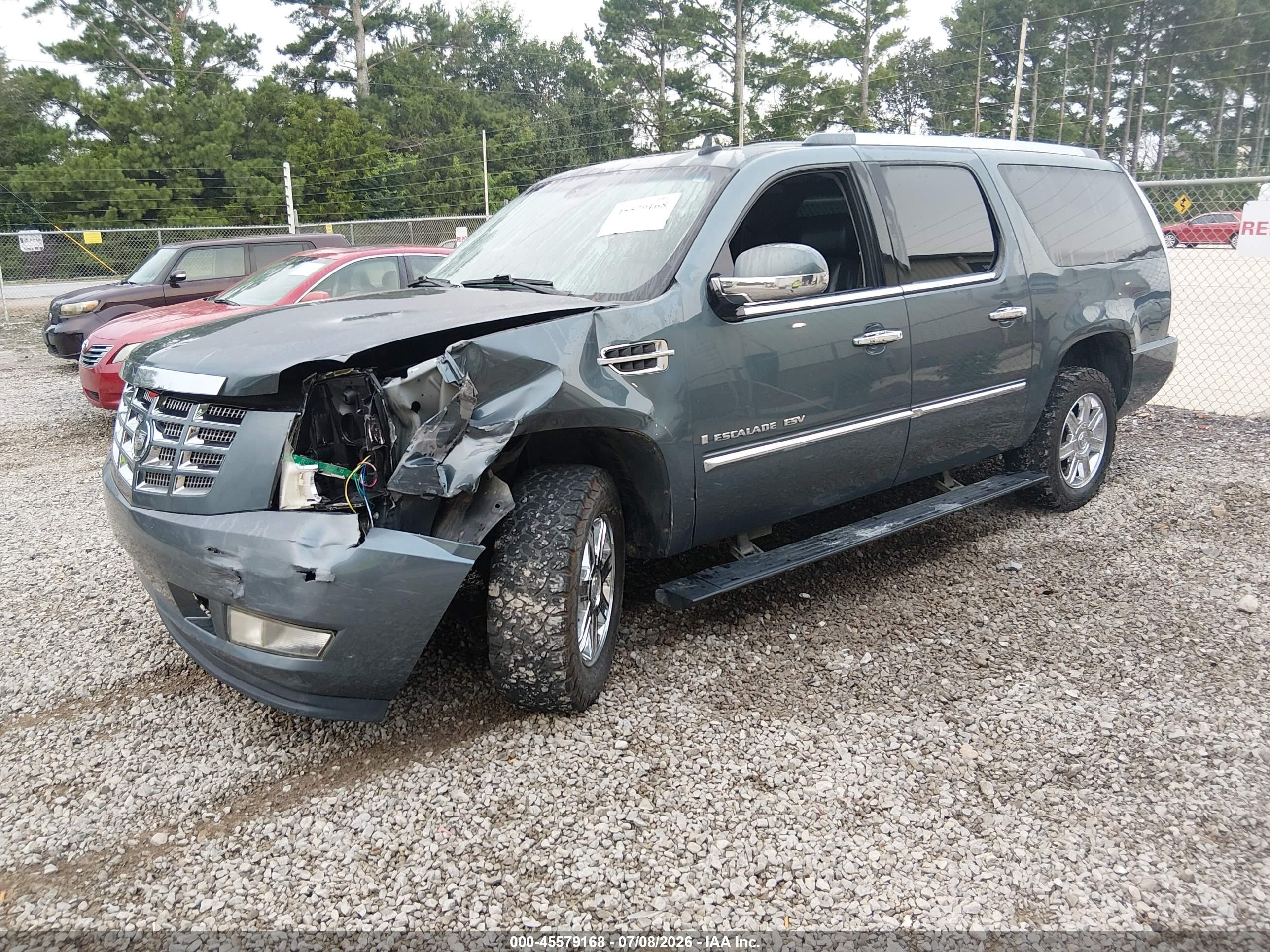 2008 Cadillac Escalade Esv   Gray vin: 1GYFK66828R189014