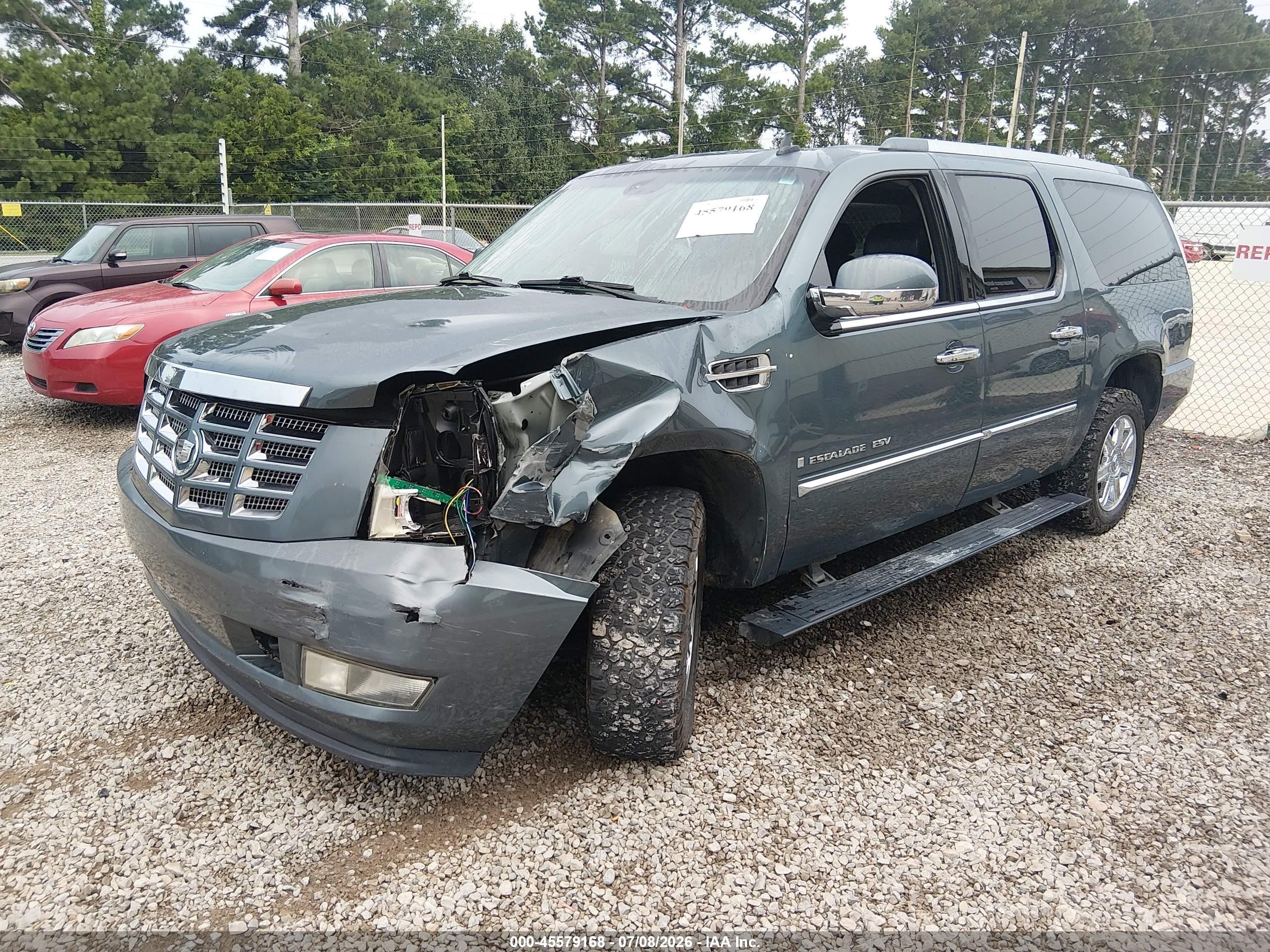 2008 Cadillac Escalade Esv   Gray vin: 1GYFK66828R189014
