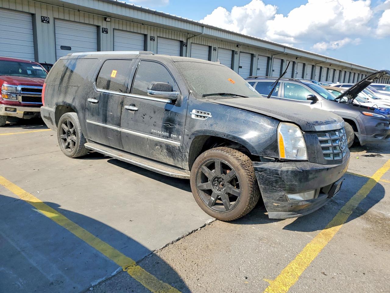 2007 Cadillac Escalade Esv Black vin: 1GYFK66837R387938