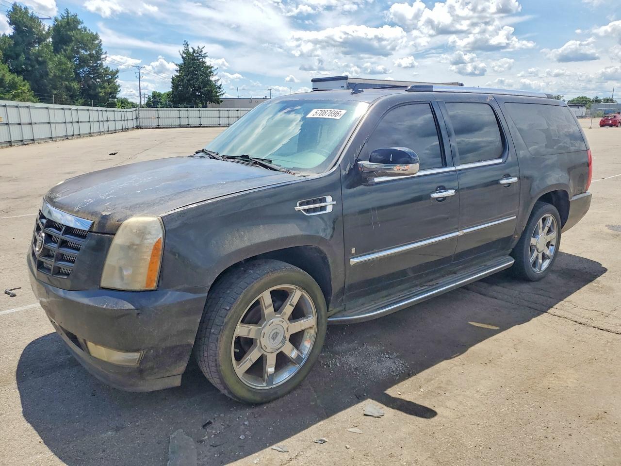 2008 Cadillac Escalade Esv Black vin: 1GYFK66838R189085
