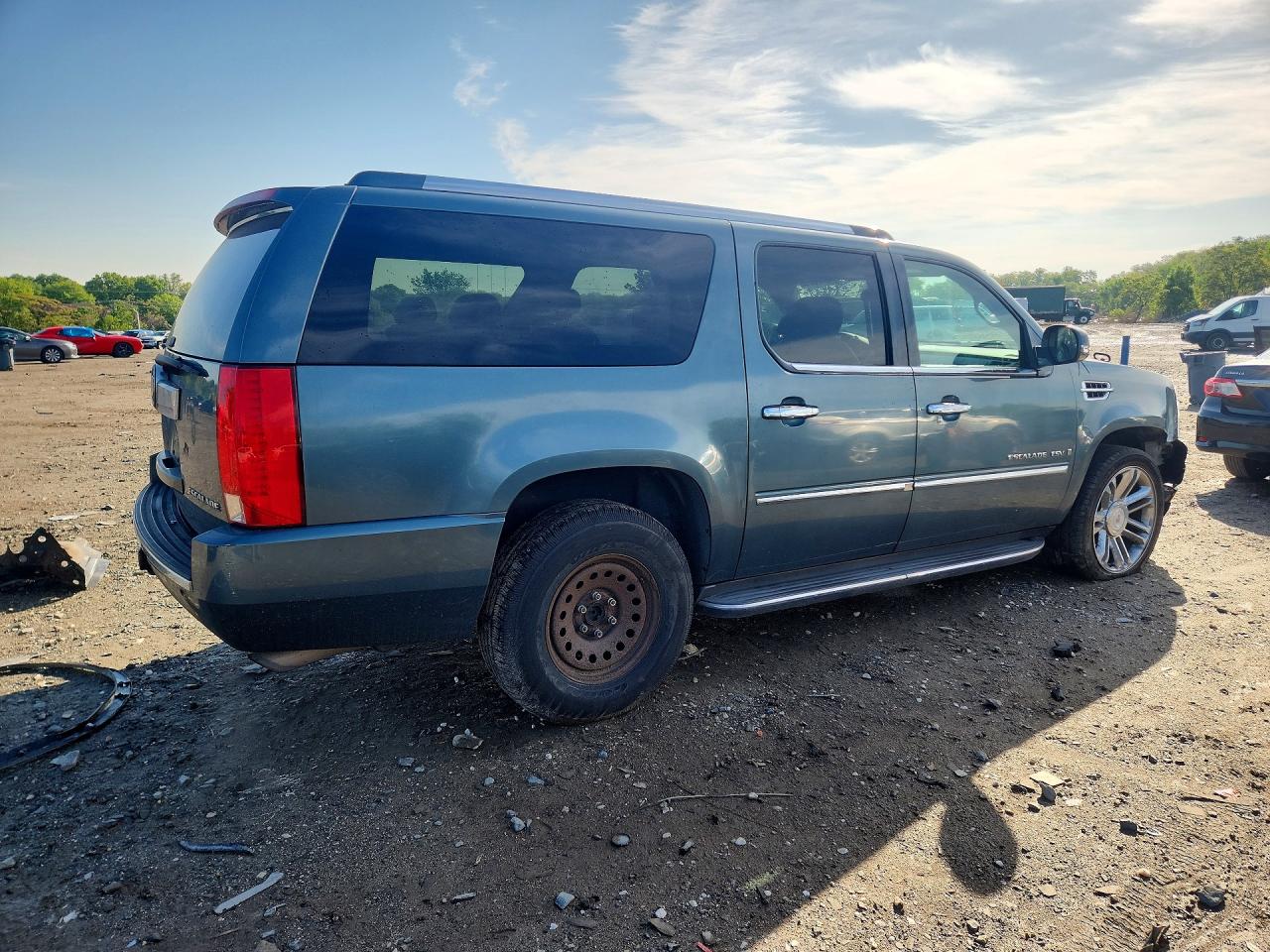 2008 Cadillac Escalade Esv Blue vin: 1GYFK66848R167659
