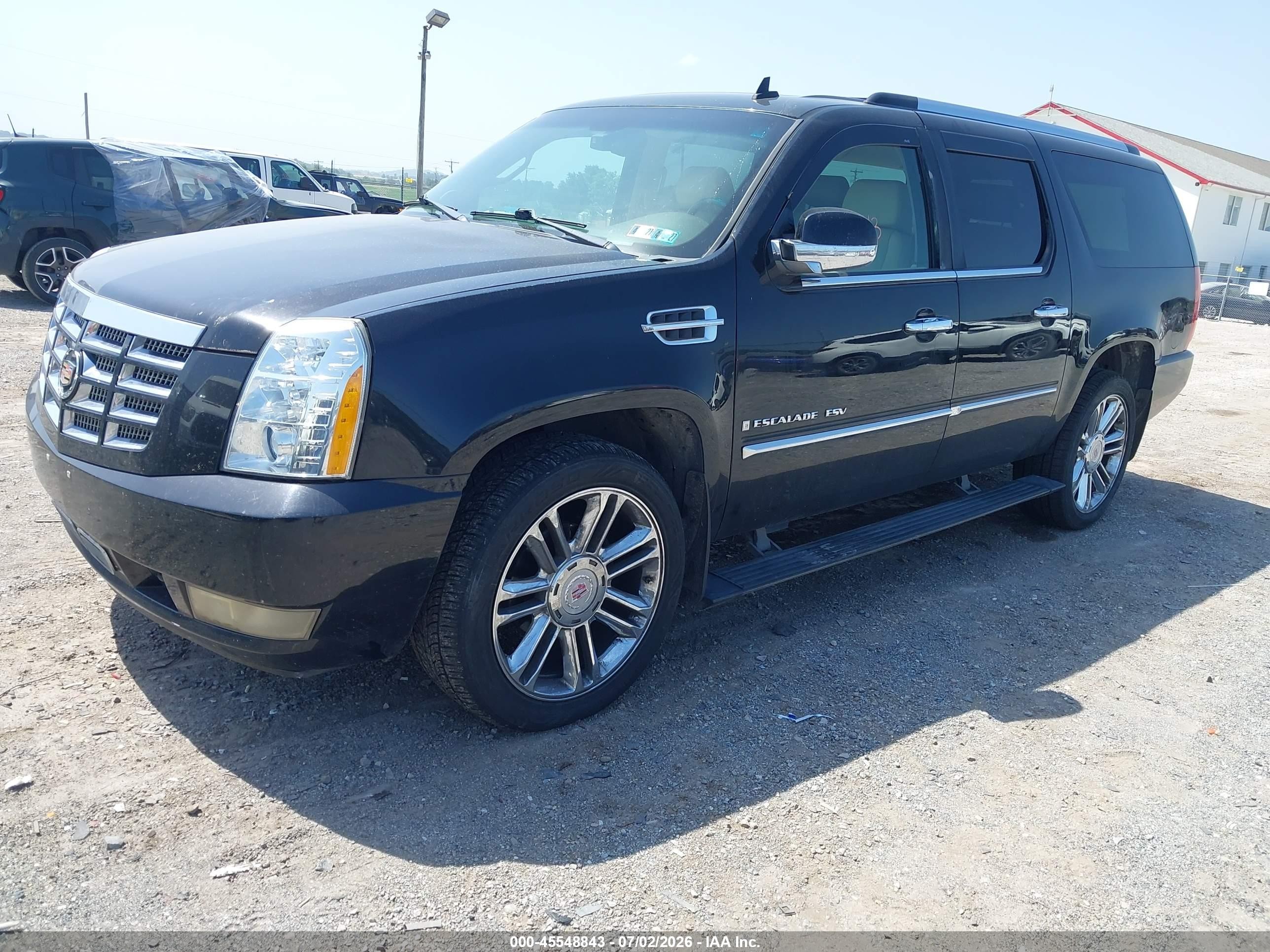 2008 Cadillac Escalade Esv   Black vin: 1GYFK66858R238058