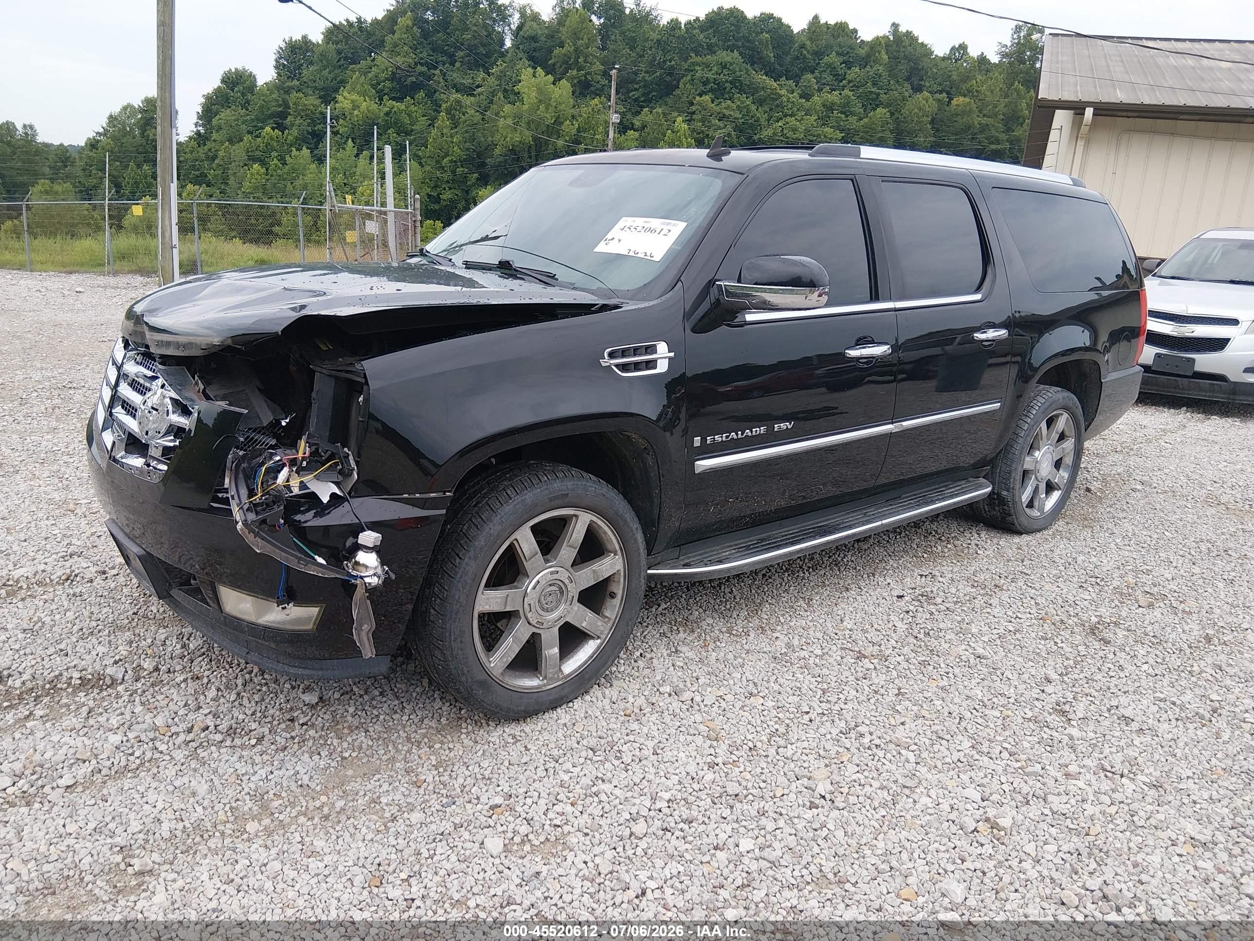 2008 Cadillac Escalade Esv   Black vin: 1GYFK66858R247214