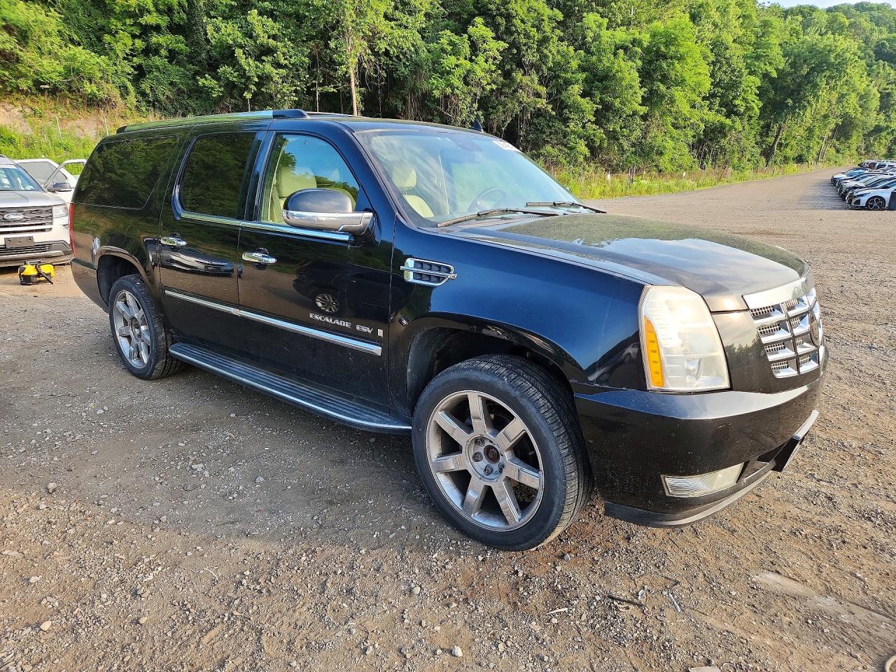 2007 Cadillac Escalade Esv Black vin: 1GYFK66867R425064