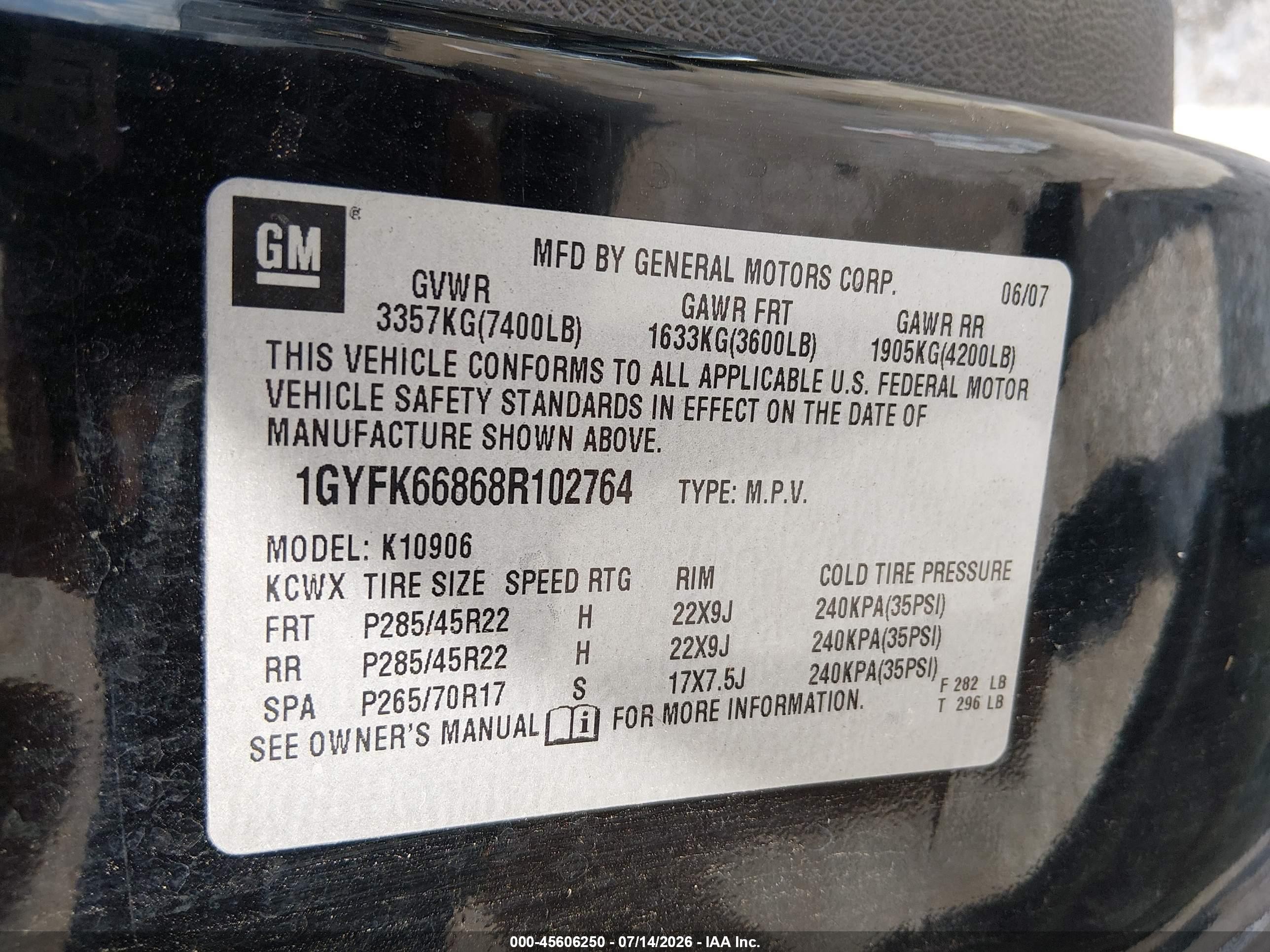2008 Cadillac Escalade Esv   Black vin: 1GYFK66868R102764