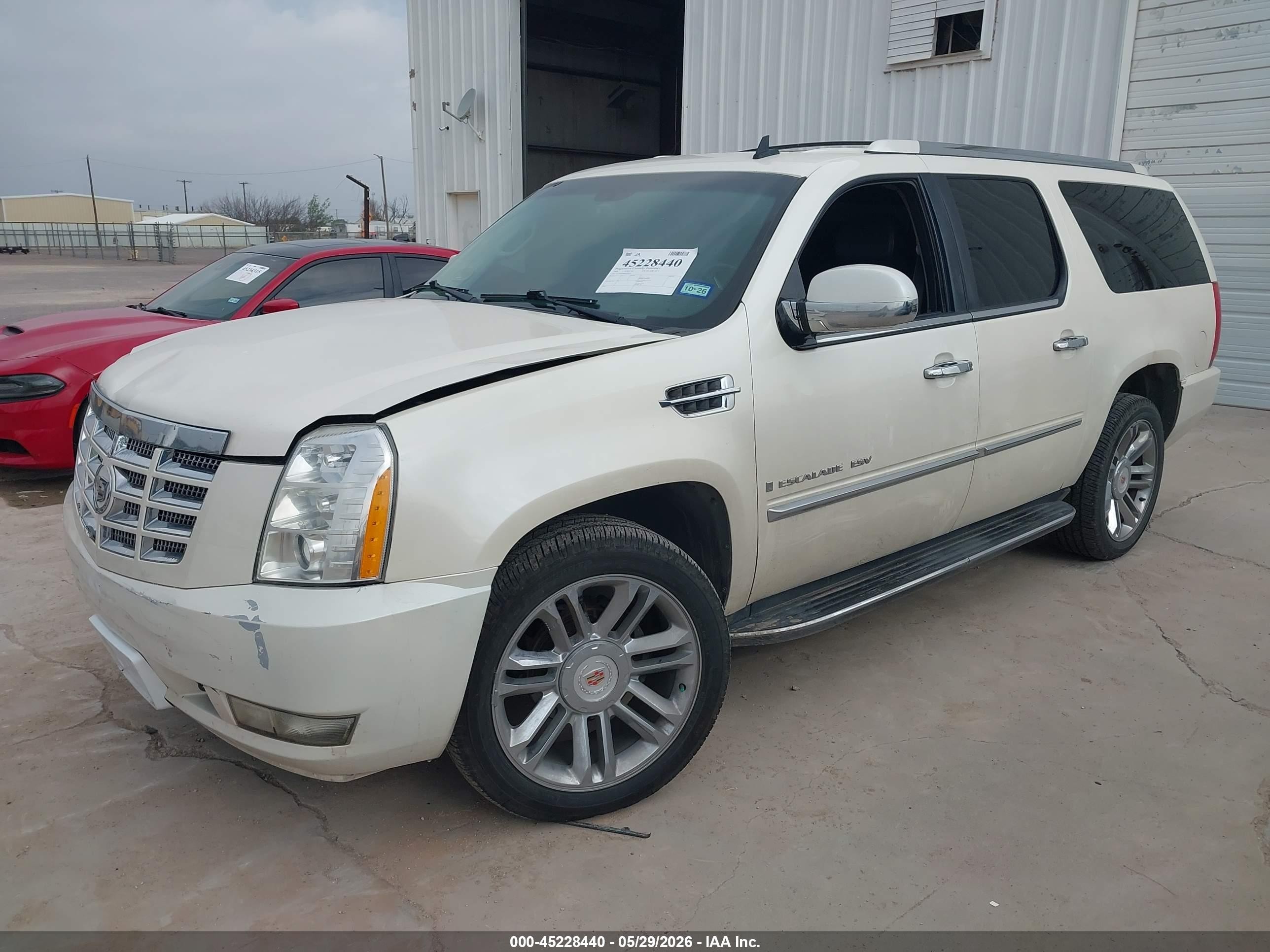 2008 Cadillac Escalade Esv Standard White vin: 1GYFK66868R258495