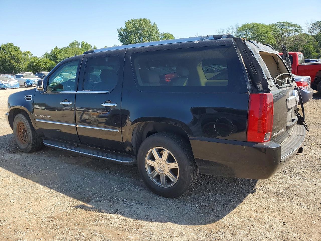 2007 Cadillac Escalade Esv Black vin: 1GYFK66877R339004