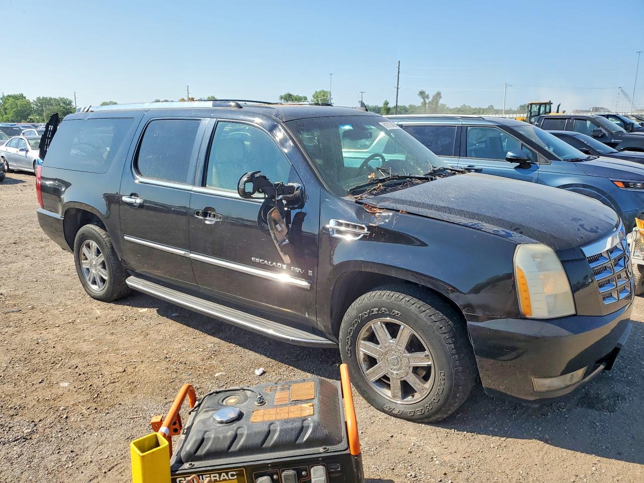 2007 Cadillac Escalade Esv Black vin: 1GYFK66877R339004
