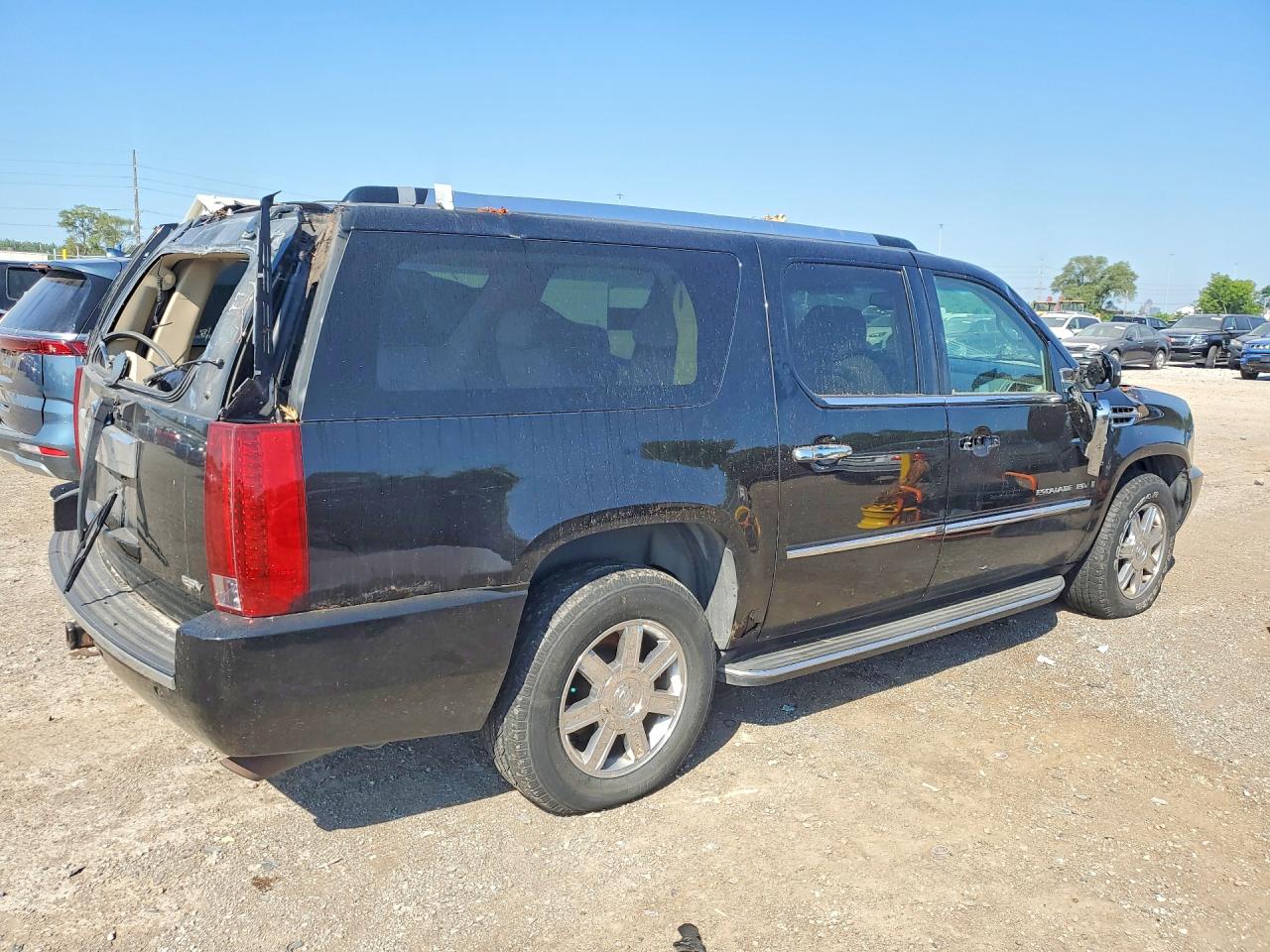 2007 Cadillac Escalade Esv Black vin: 1GYFK66877R339004