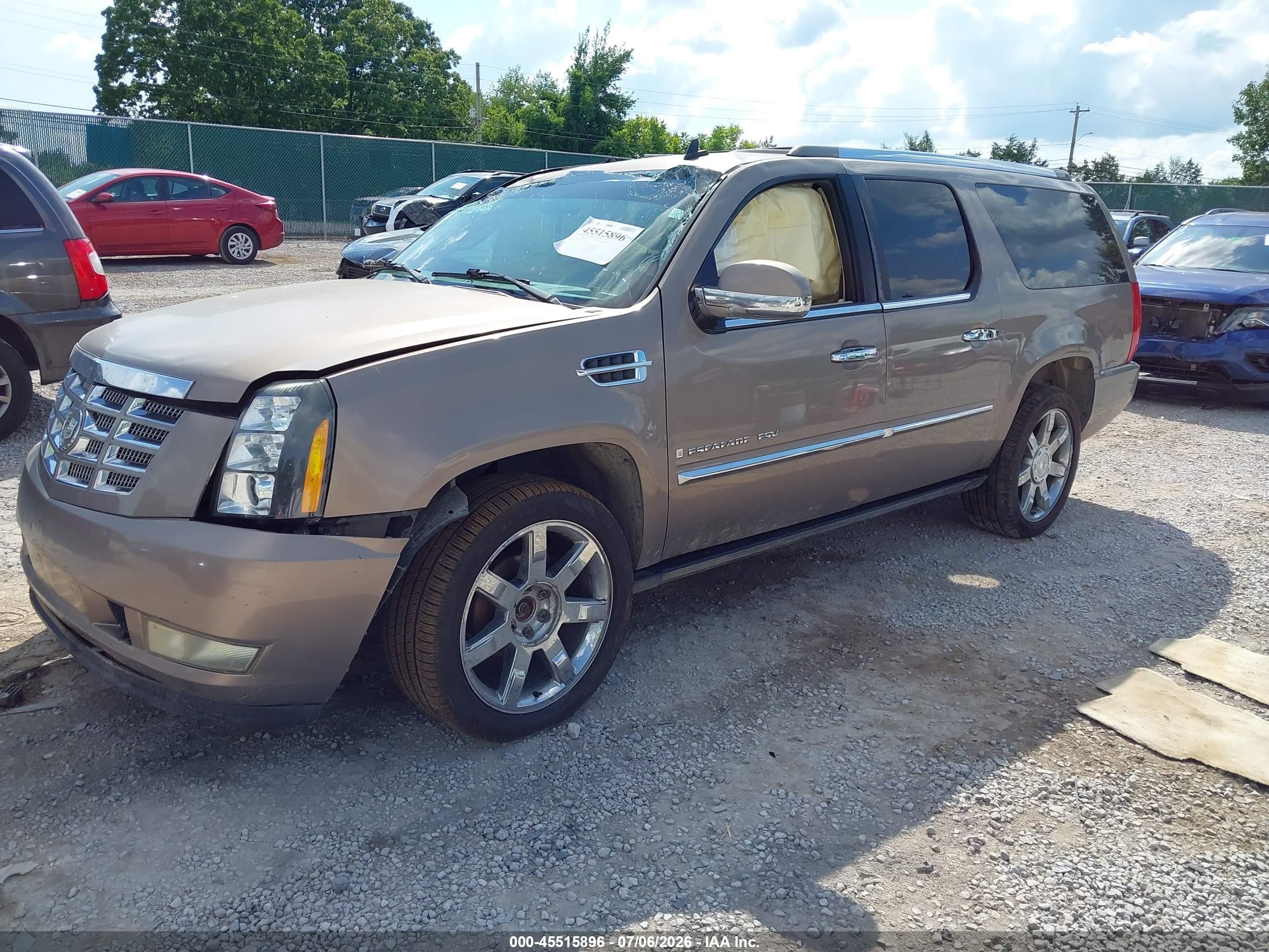 2007 Cadillac Escalade Esv Standard Beige vin: 1GYFK66897R301208