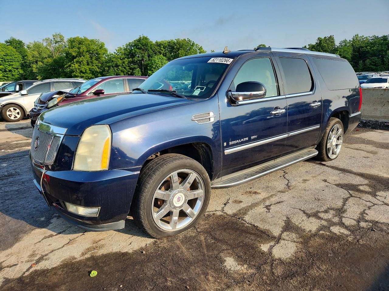 2007 Cadillac Escalade Esv Синий vin: 1GYFK66897R406198