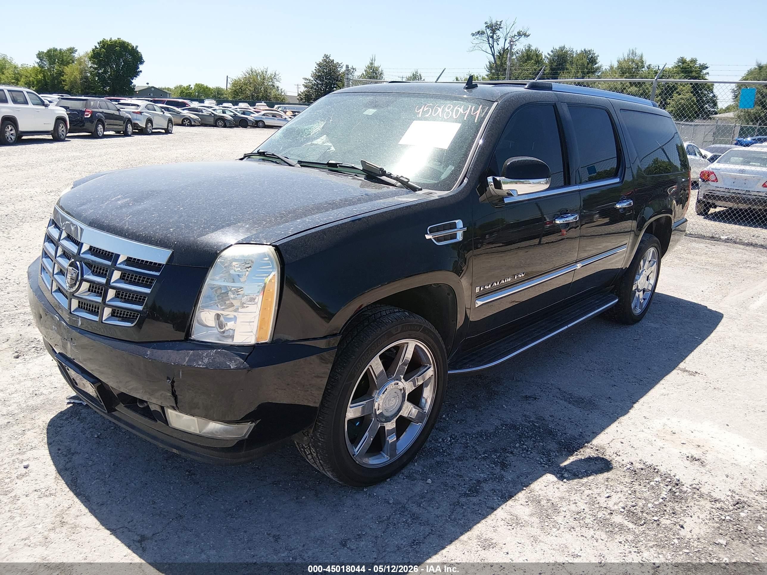 2008 Cadillac Escalade Esv Standard Black vin: 1GYFK66898R161596