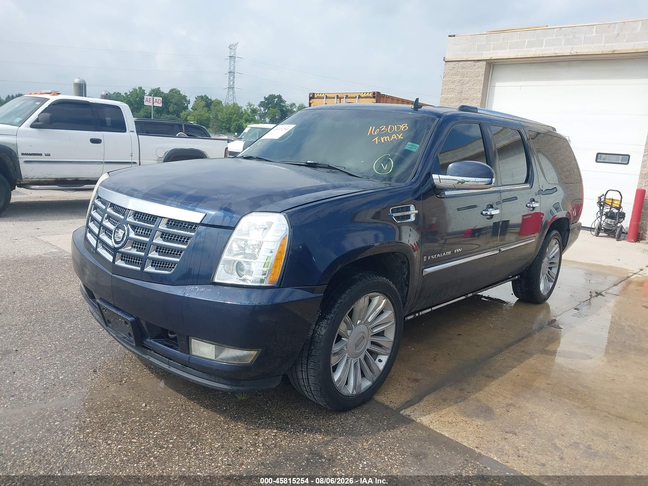 2008 Cadillac Escalade Esv Standard Dark Blue vin: 1GYFK66898R163008