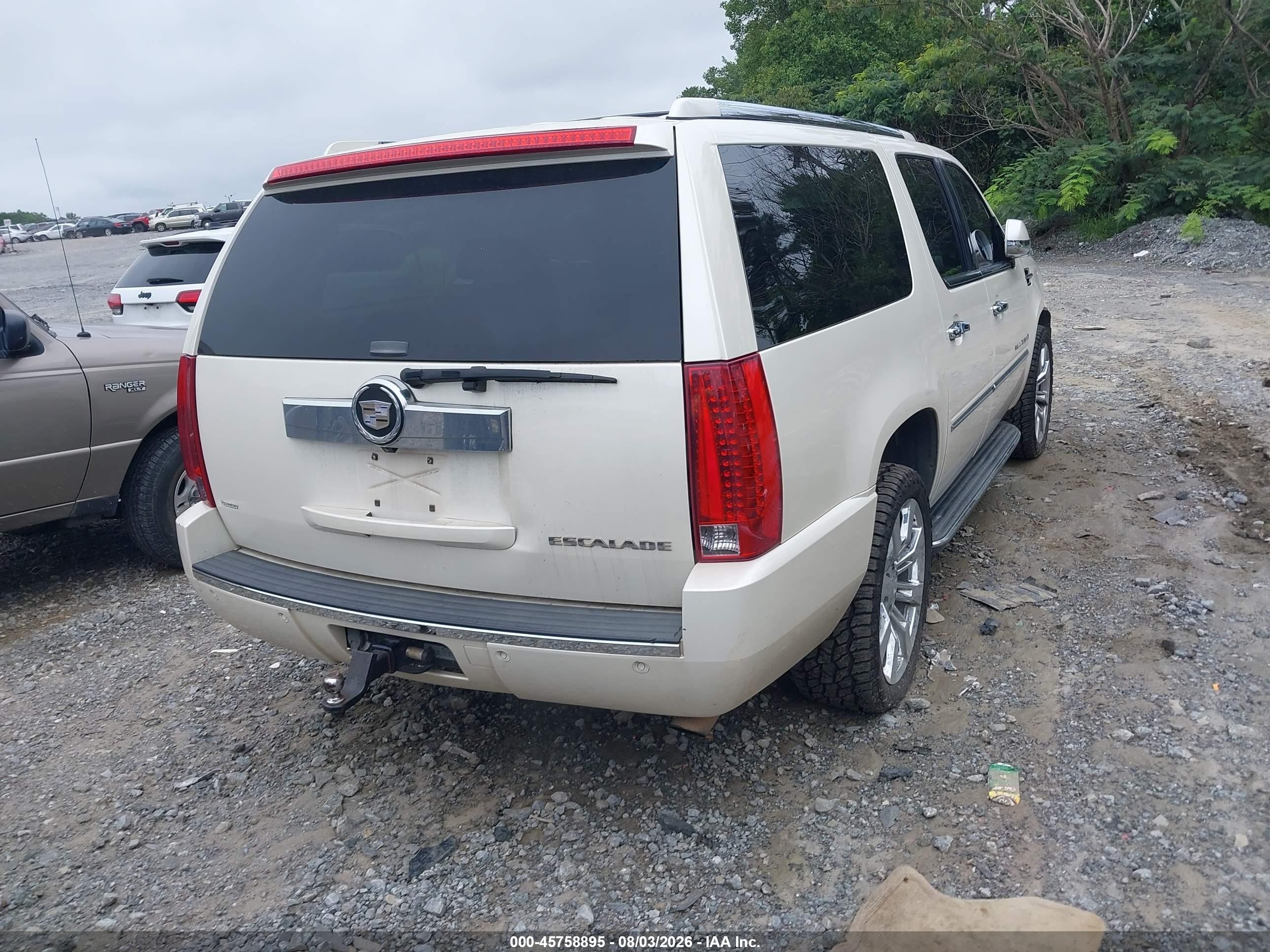 2008 Cadillac Escalade Esv   White vin: 1GYFK66898R173070