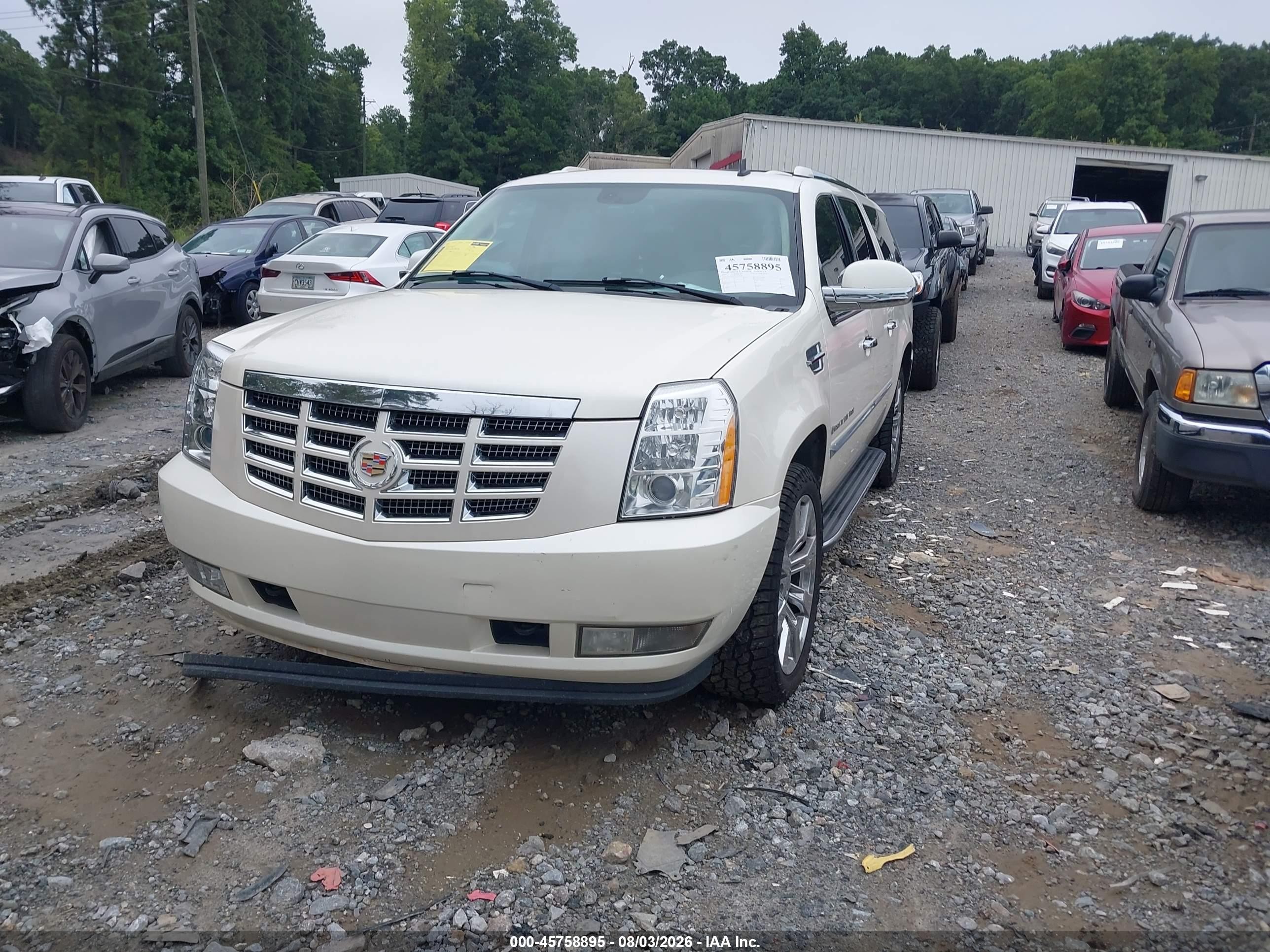 2008 Cadillac Escalade Esv   White vin: 1GYFK66898R173070
