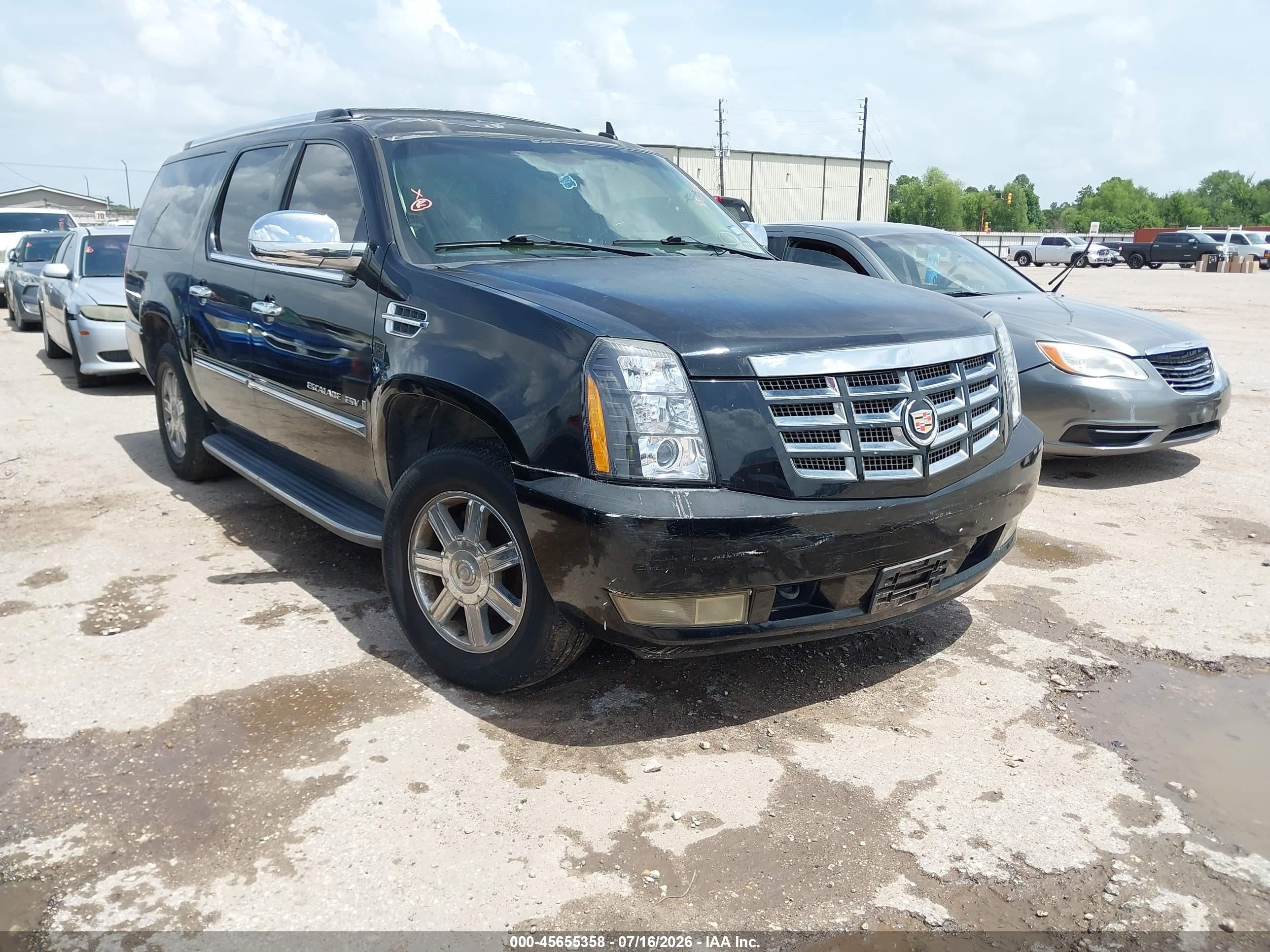 2008 Cadillac Escalade Esv   Black vin: 1GYFK66898R234496
