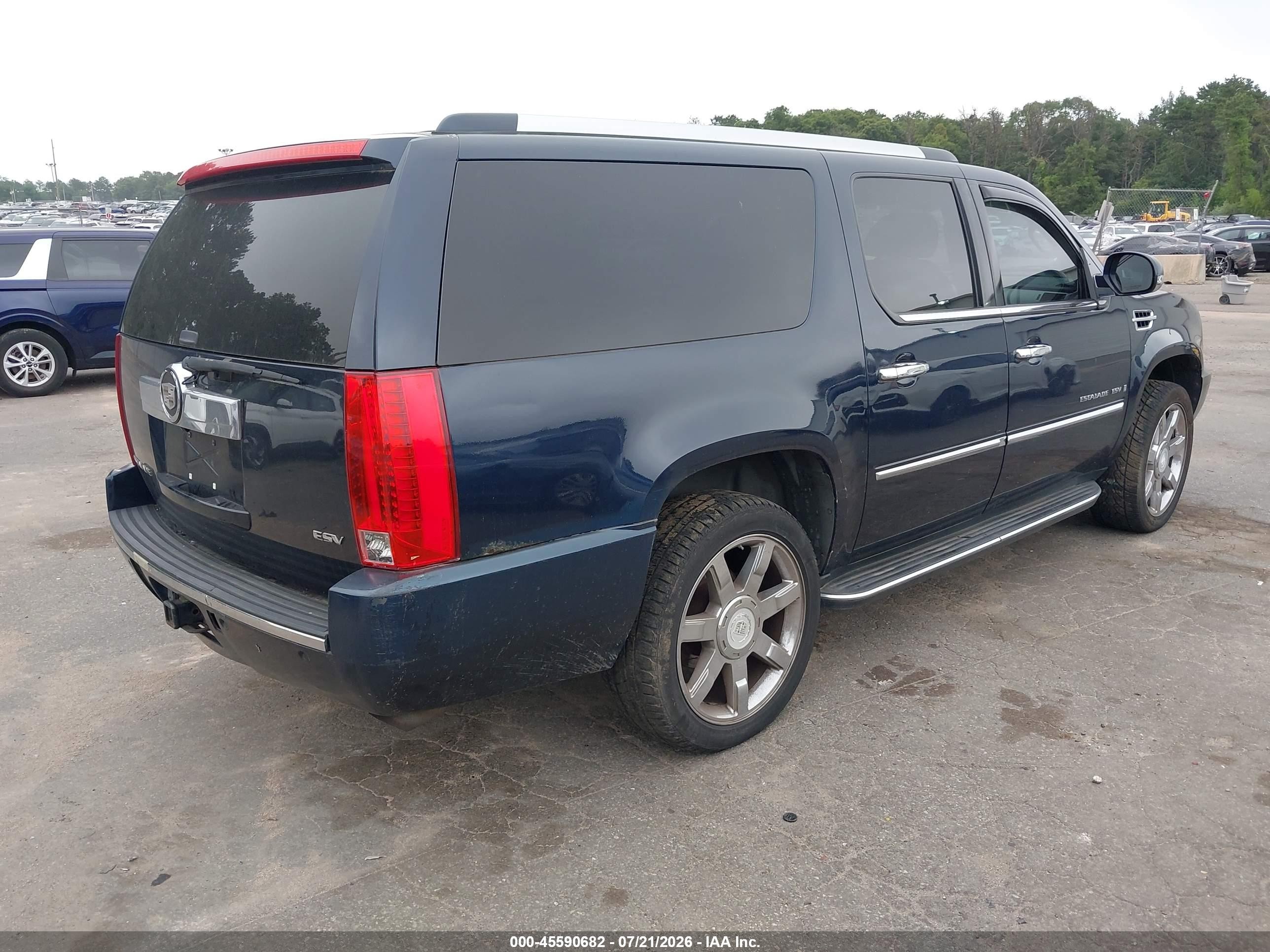 2007 Cadillac Escalade Esv Standard Dark Blue vin: 1GYFK668X7R269336