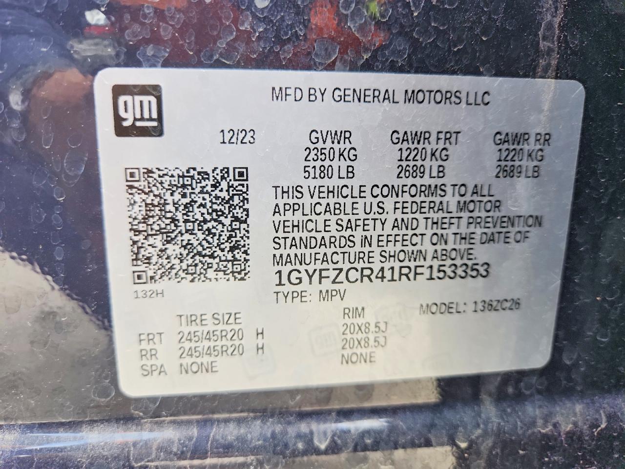 2024 Cadillac Xt4 Premium Luxury Blue vin: 1GYFZCR41RF153353