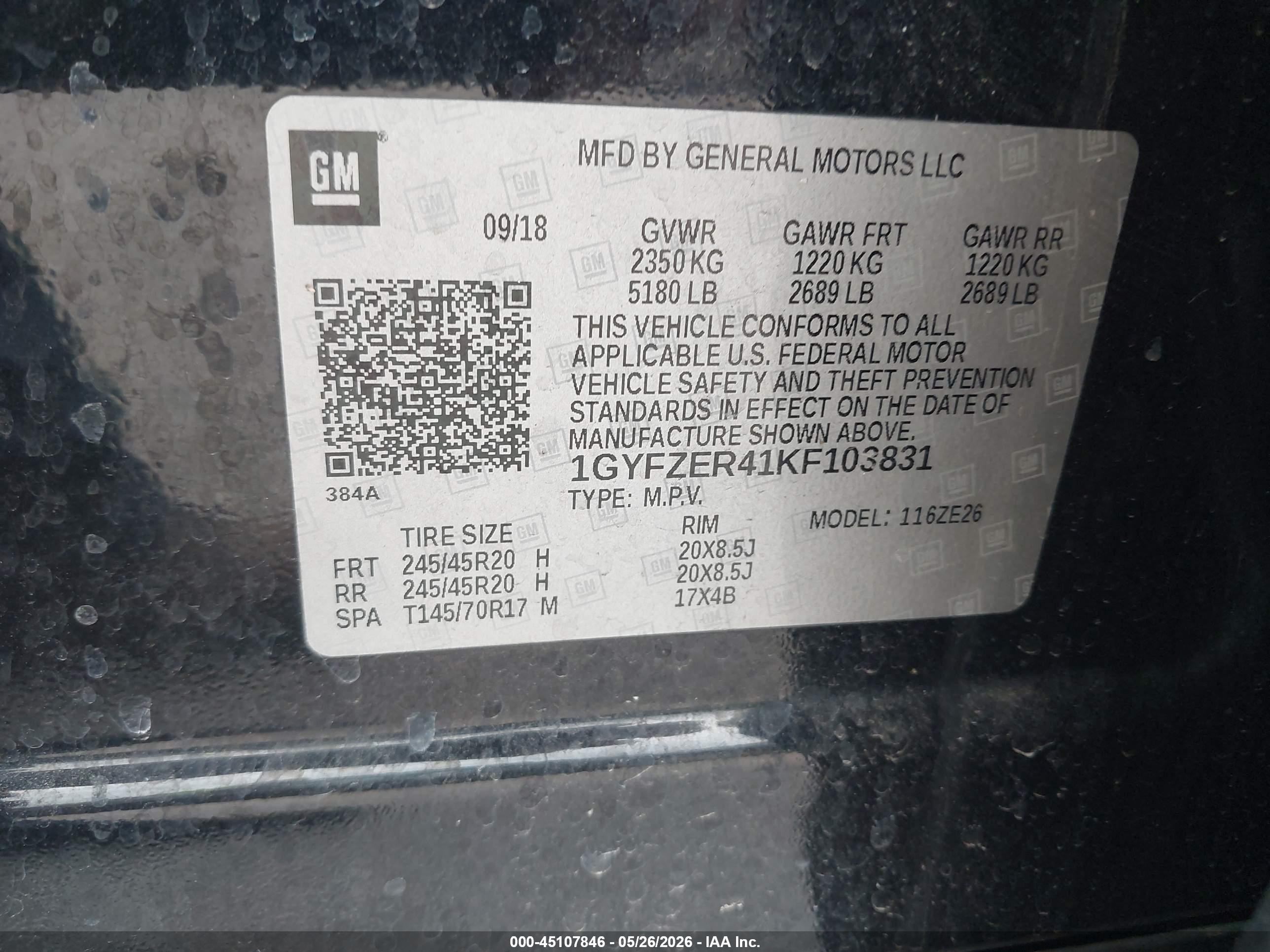2019 Cadillac Xt4 Sport Black vin: 1GYFZER41KF103831