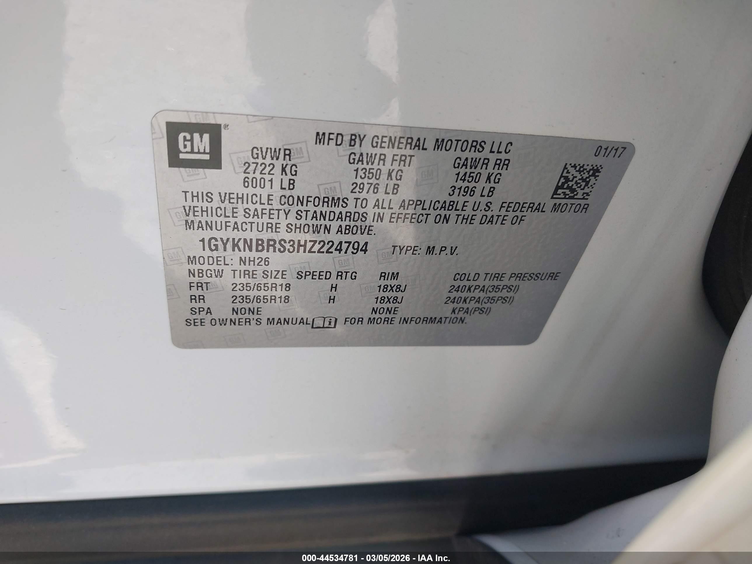 2017 Cadillac Xt5 Luxury Белый vin: 1GYKNBRS3HZ224794