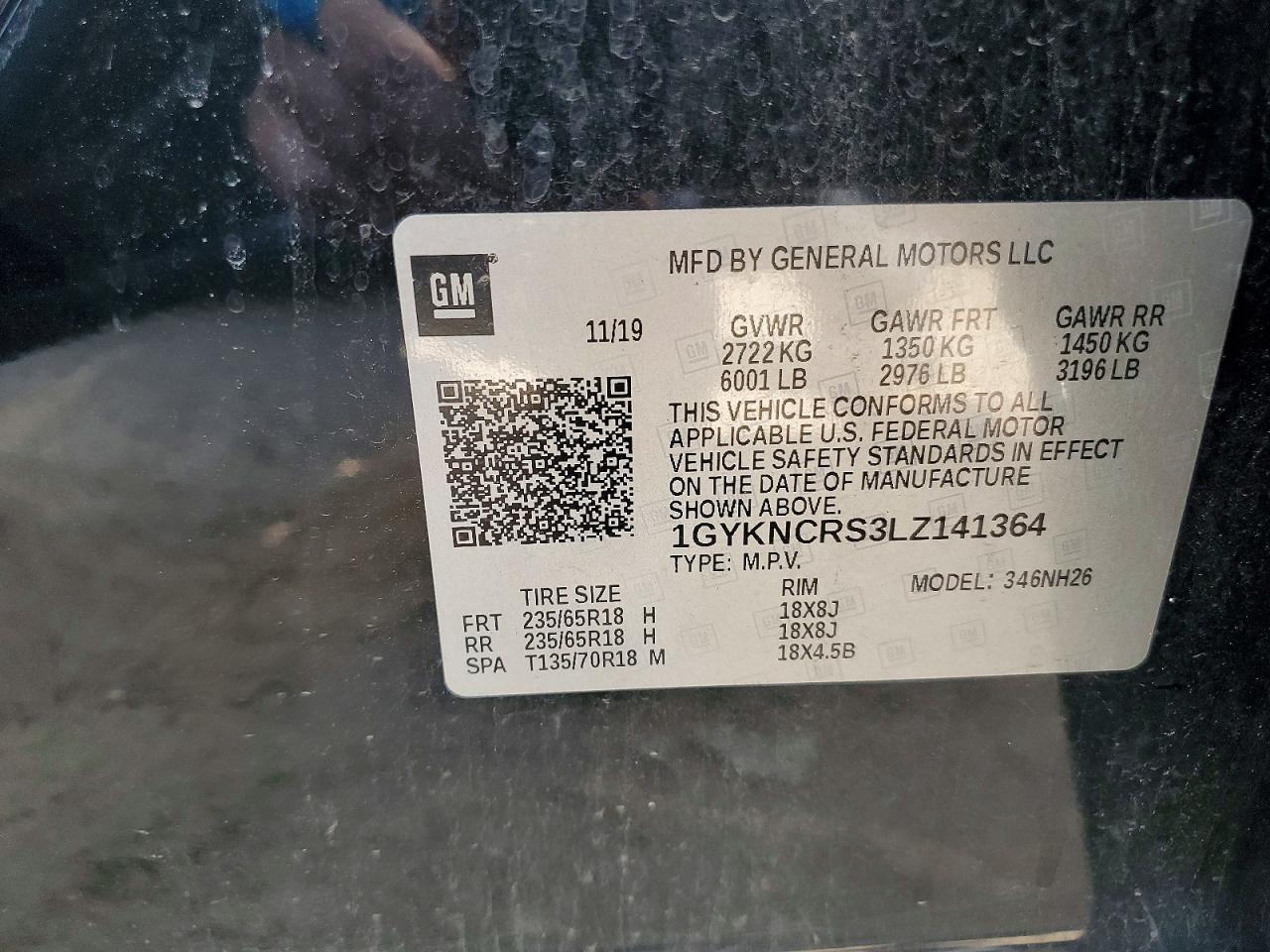 2020 Cadillac Xt5 Premium Luxury Черный vin: 1GYKNCRS3LZ141364