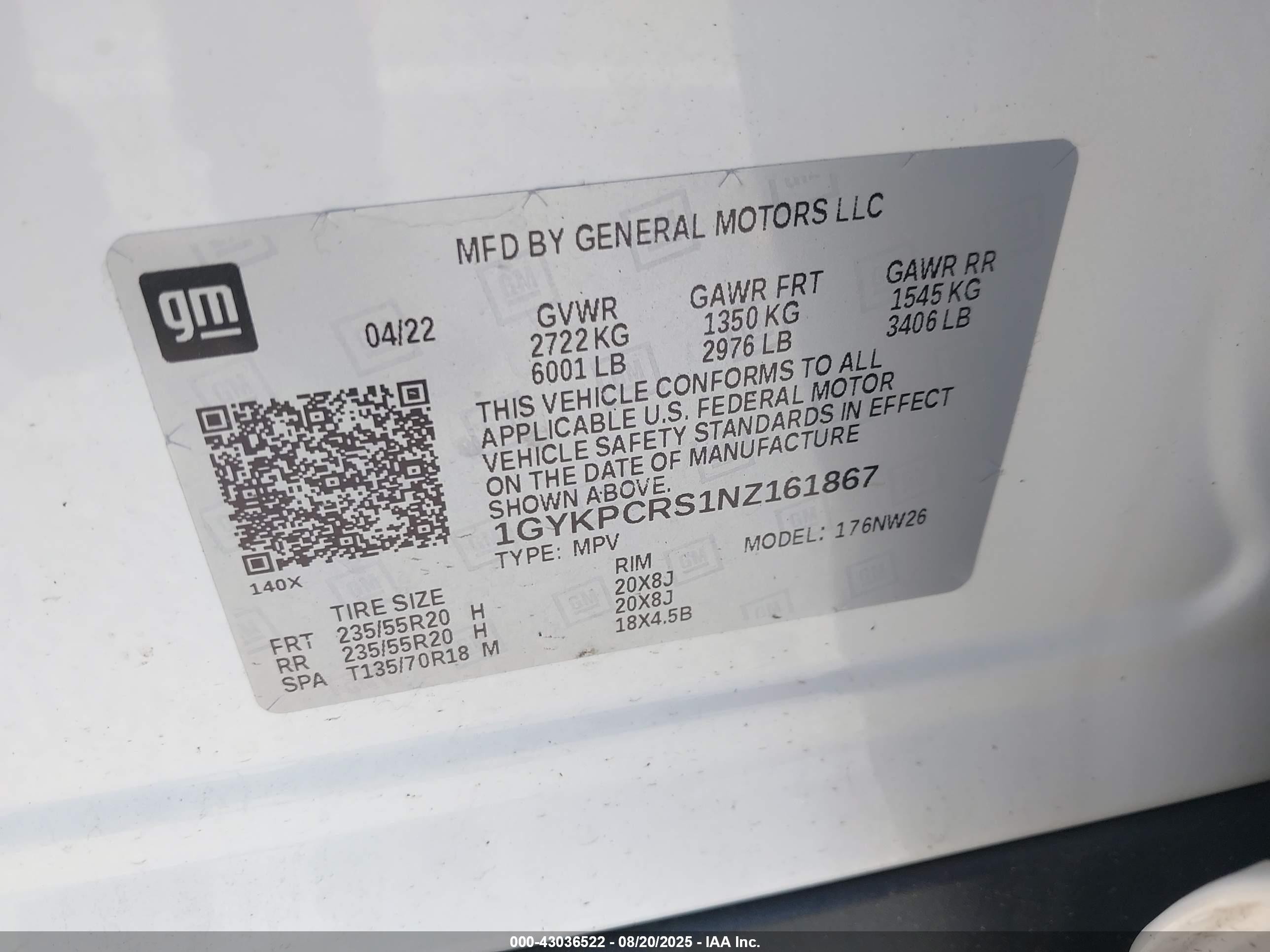 2022 Cadillac Xt6 Fwd Premium Luxury White vin: 1GYKPCRS1NZ161867
