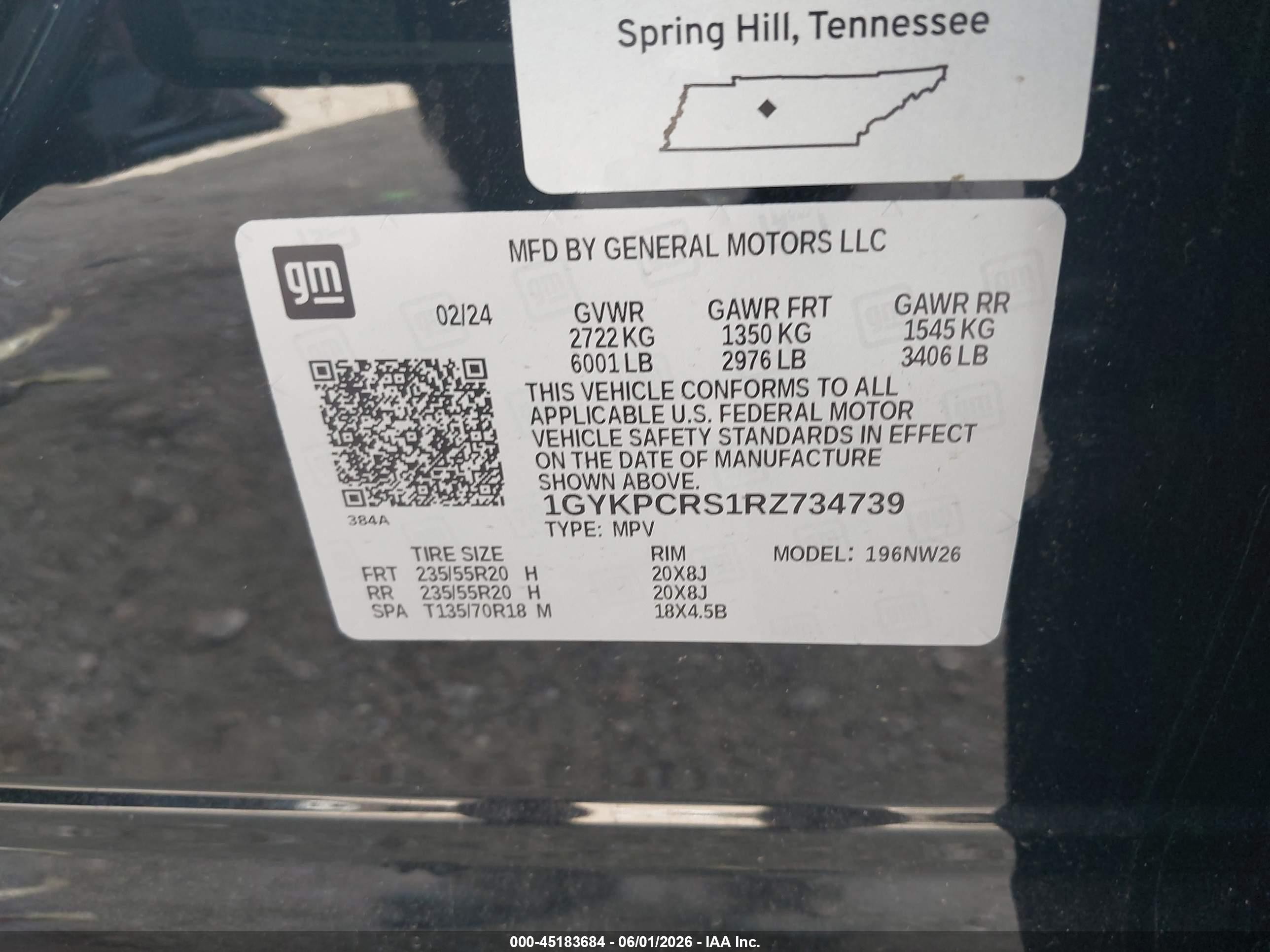 2024 Cadillac Xt6 Fwd Premium Luxury Black vin: 1GYKPCRS1RZ734739