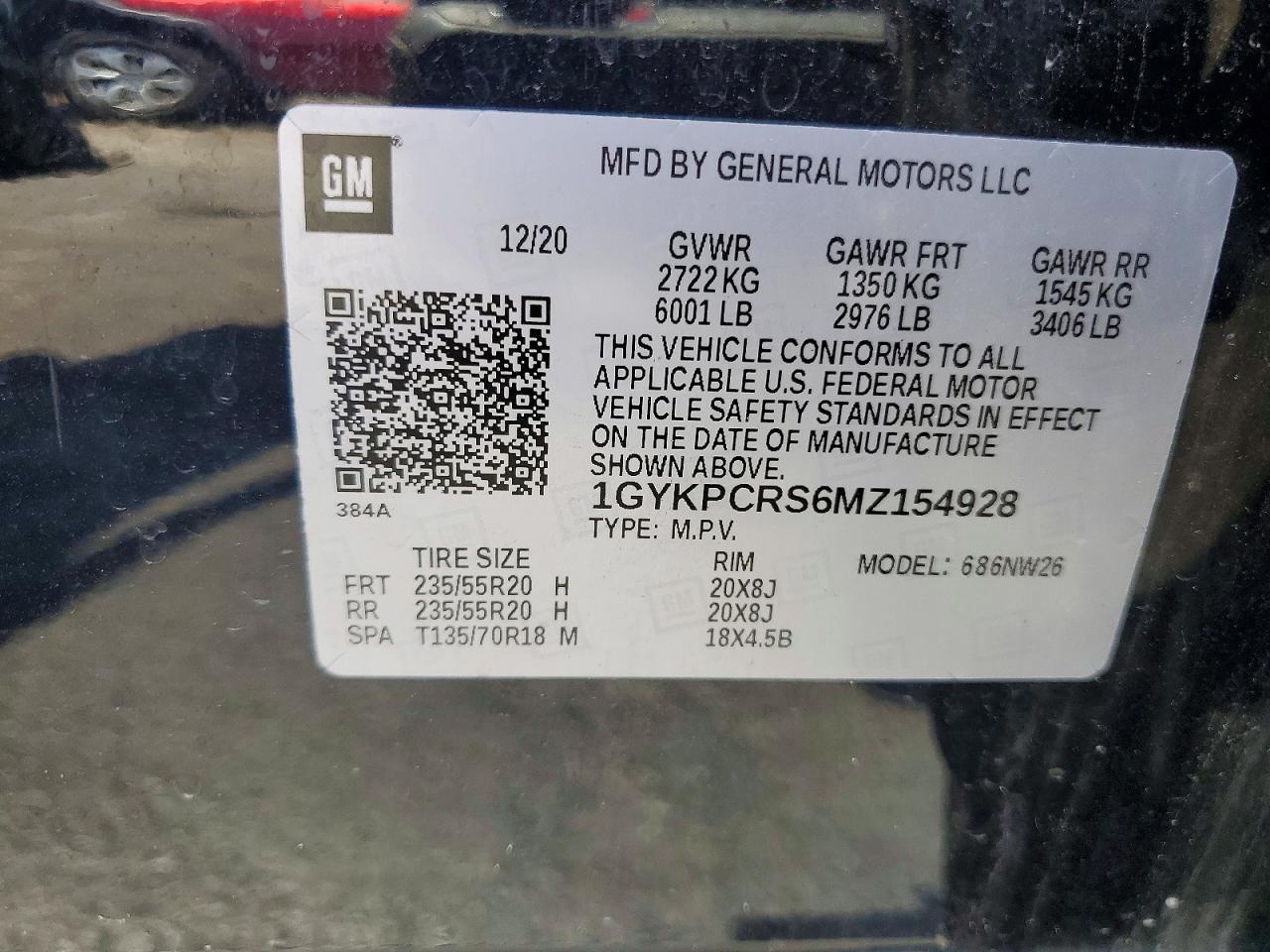 2021 Cadillac Xt6 Premium Luxury Black vin: 1GYKPCRS6MZ154928