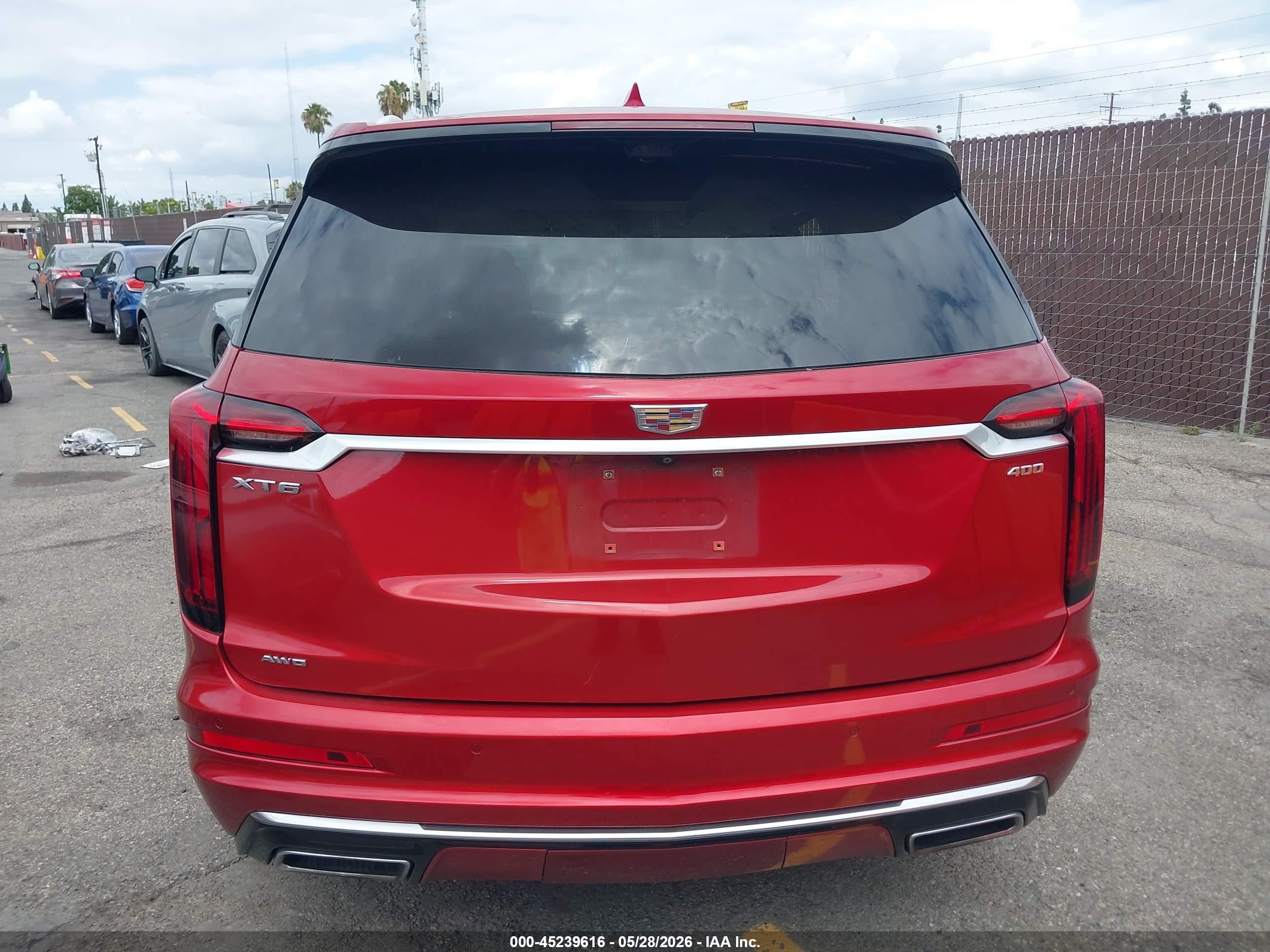 2021 Cadillac Xt6 Awd Premium Luxury Красный vin: 1GYKPDRS6MZ206015