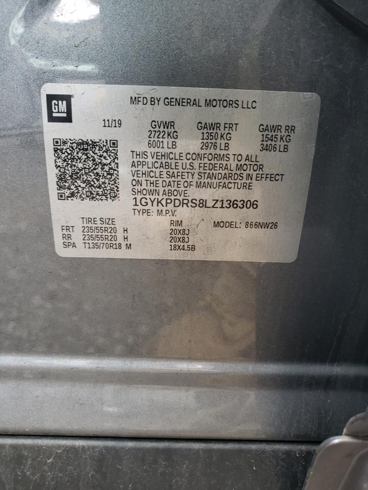 2020 Cadillac Xt6 Premium Luxury Gray vin: 1GYKPDRS8LZ136306