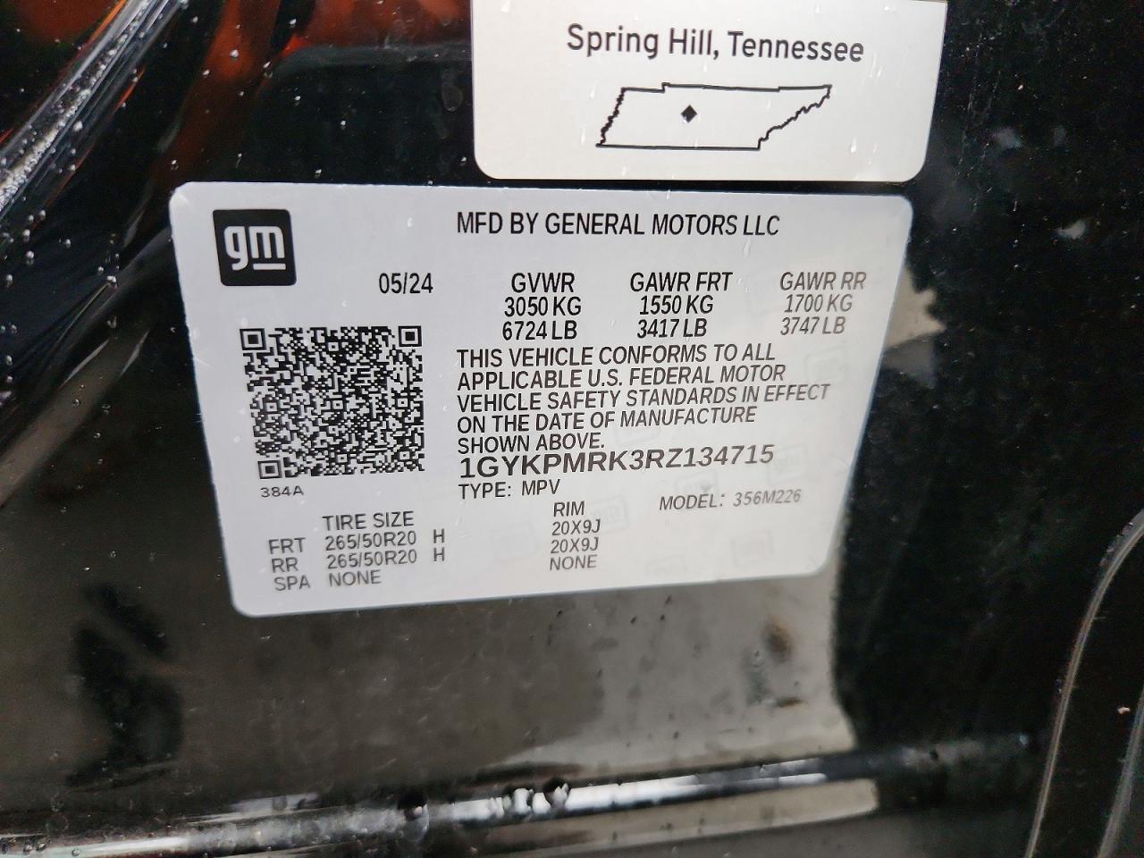 2024 Cadillac Lyriq Tech Black vin: 1GYKPMRK3RZ134715