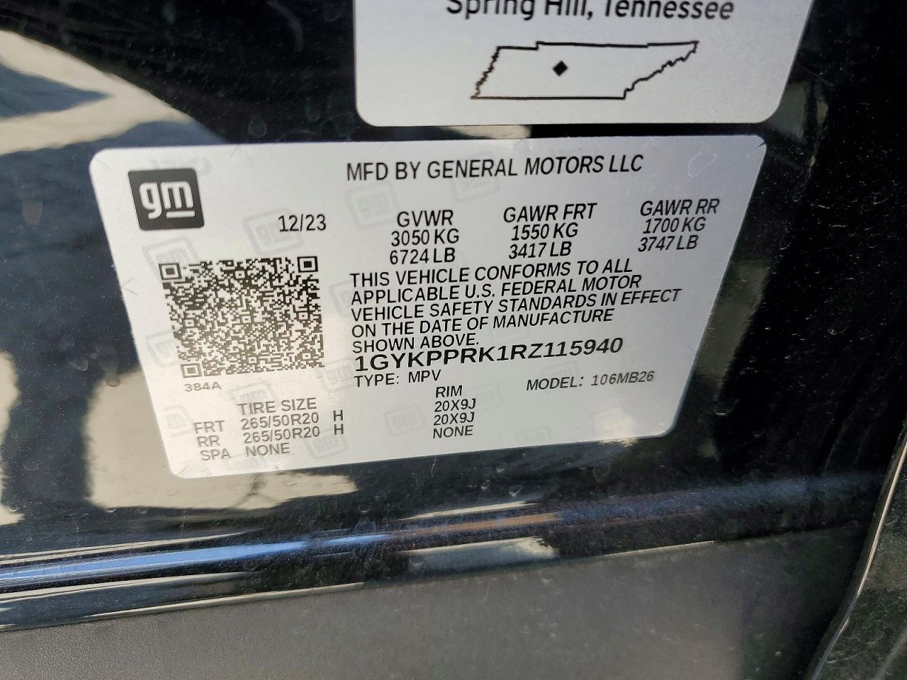 2024 Cadillac Lyriq Luxury Black vin: 1GYKPPRK1RZ115940