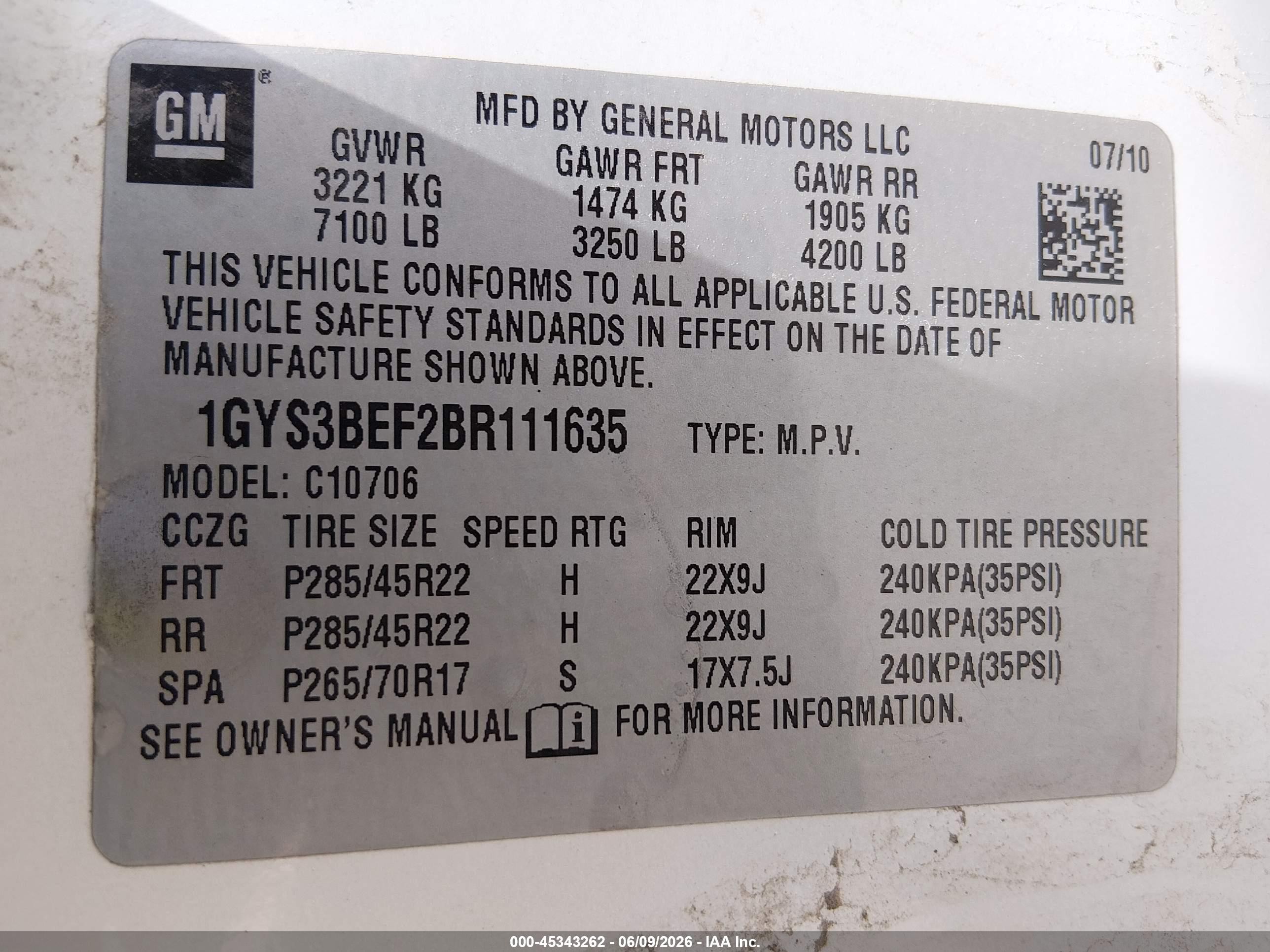 2011 Cadillac Escalade Luxury Белый vin: 1GYS3BEF2BR111635