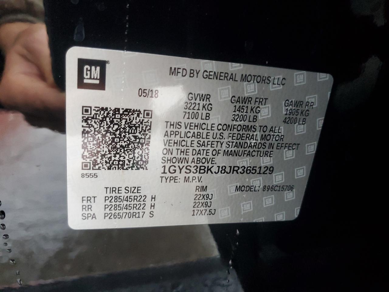 2018 Cadillac Escalade Luxury Черный vin: 1GYS3BKJ8JR365129