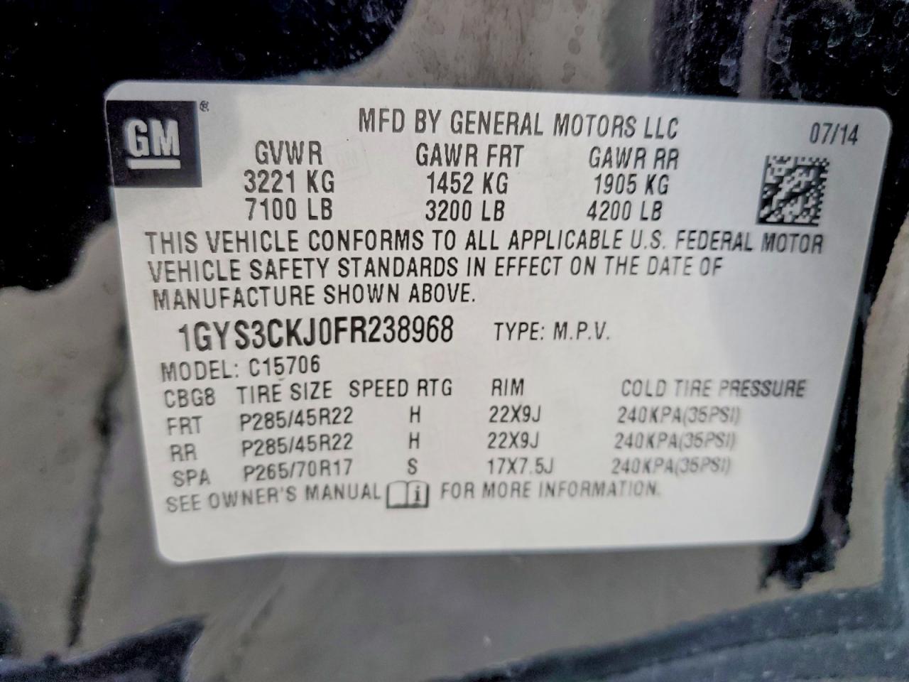 2015 Cadillac Escalade Premium Black vin: 1GYS3CKJ0FR238968