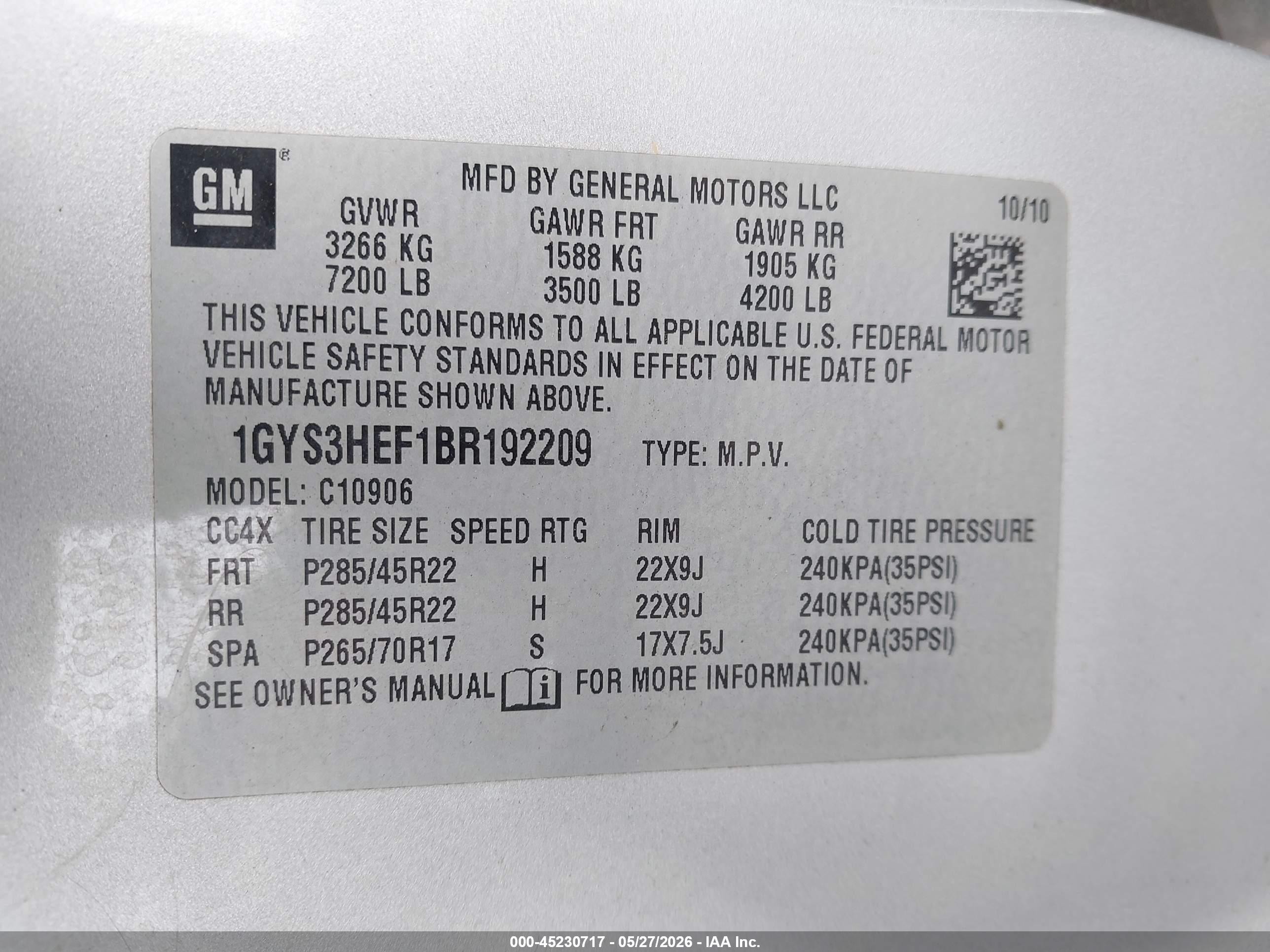 2011 Cadillac Escalade Esv Luxury Silver vin: 1GYS3HEF1BR192209