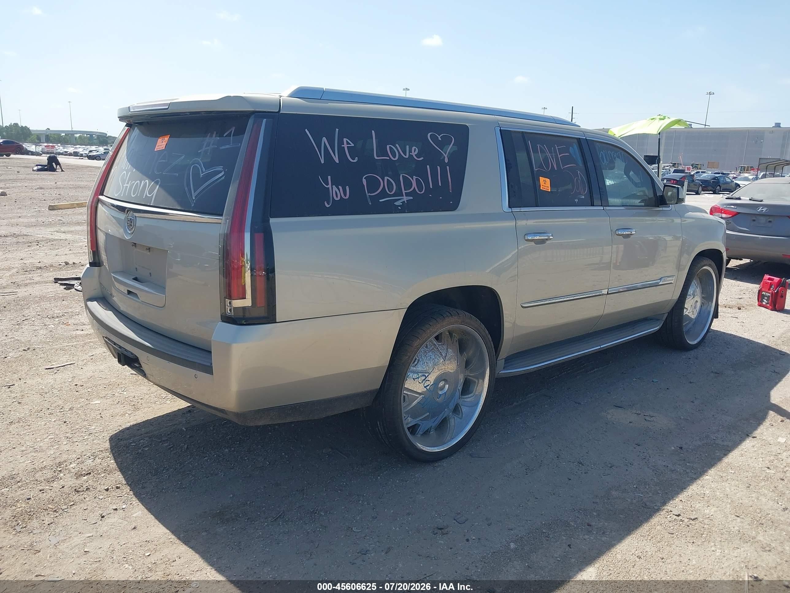 2015 Cadillac Escalade Esv Premium Tan vin: 1GYS3JKJ9FR205102