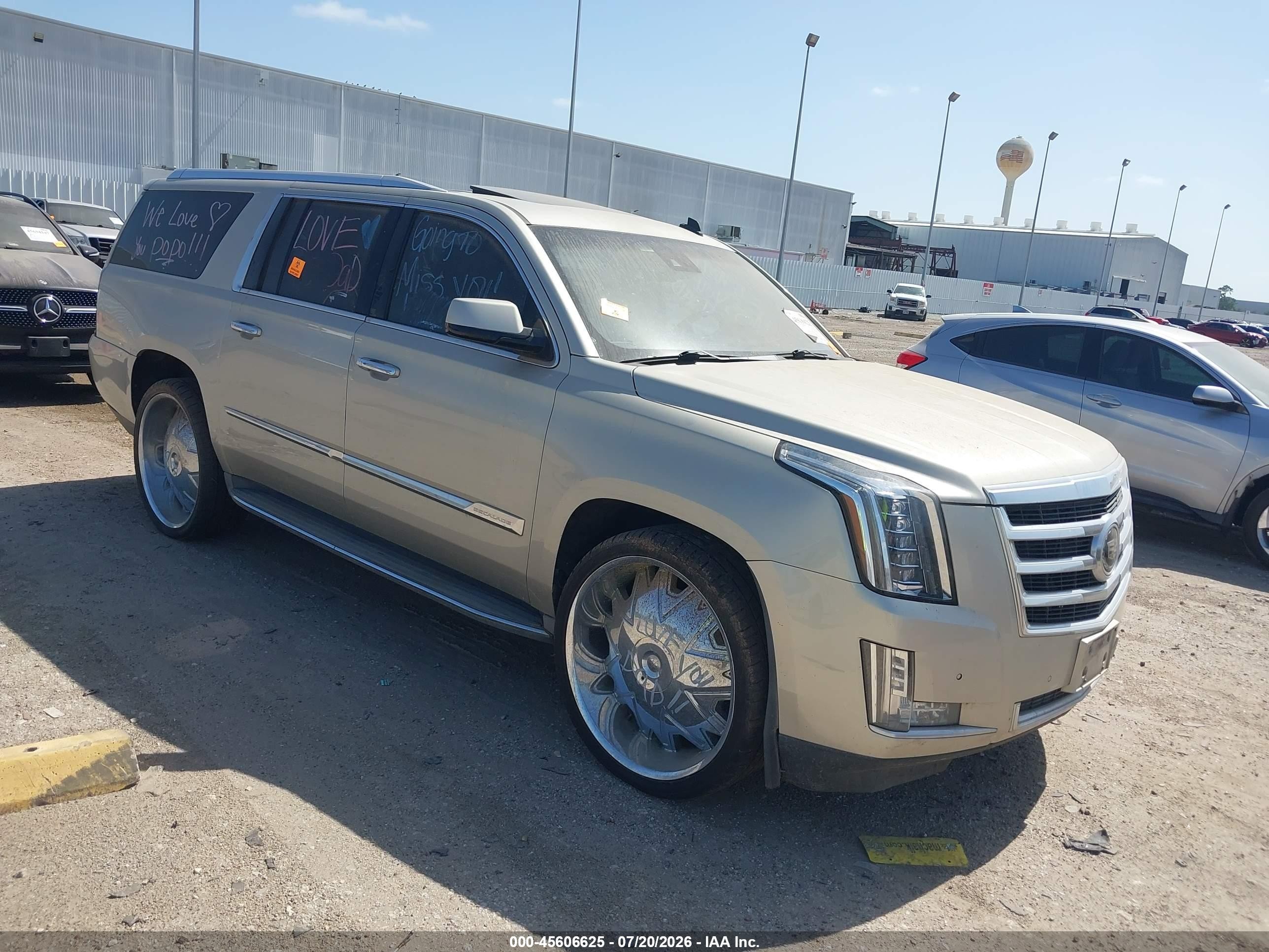 2015 Cadillac Escalade Esv Premium Tan vin: 1GYS3JKJ9FR205102