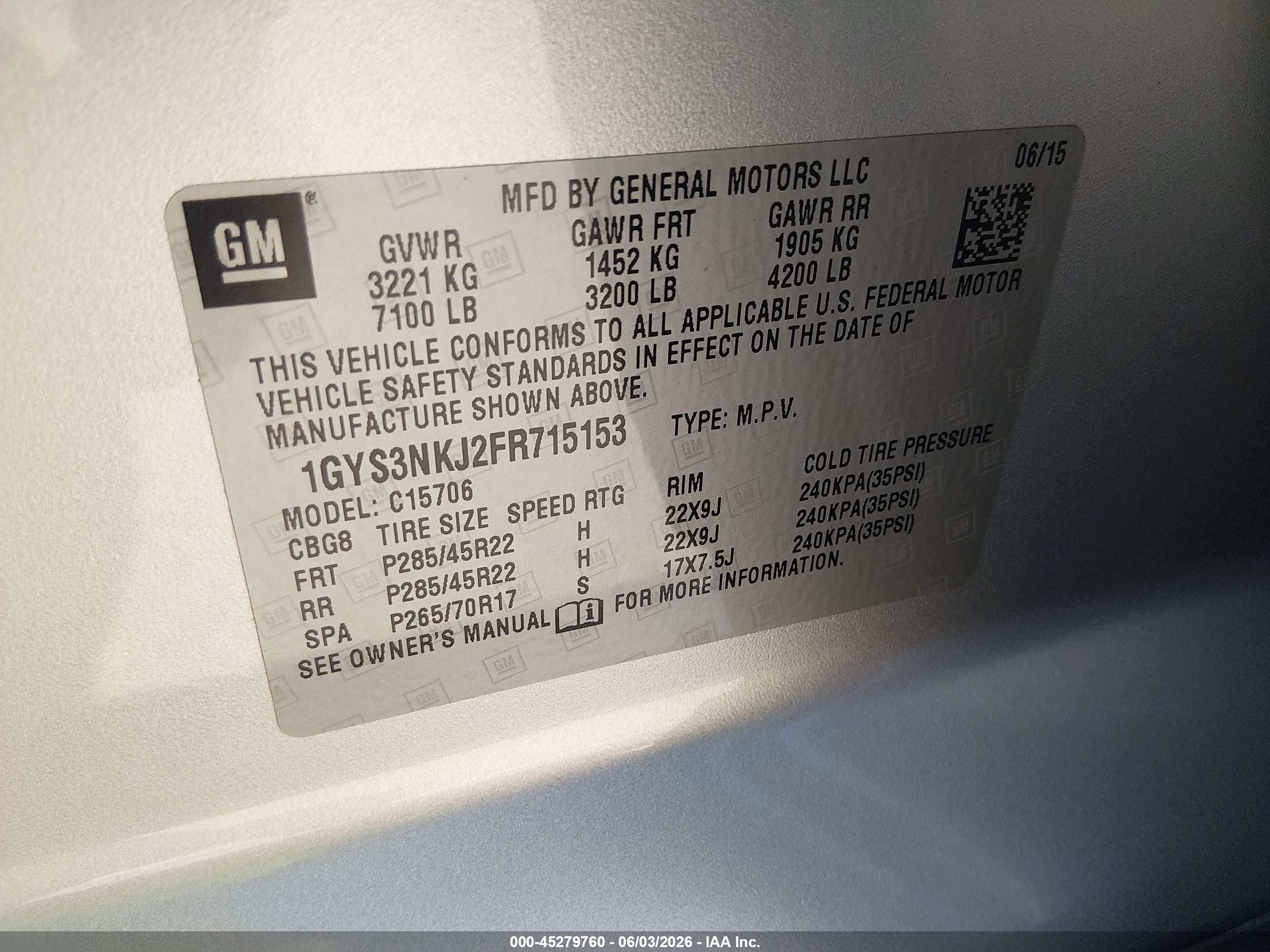 2015 Cadillac Escalade Premium Silver vin: 1GYS3NKJ2FR715153