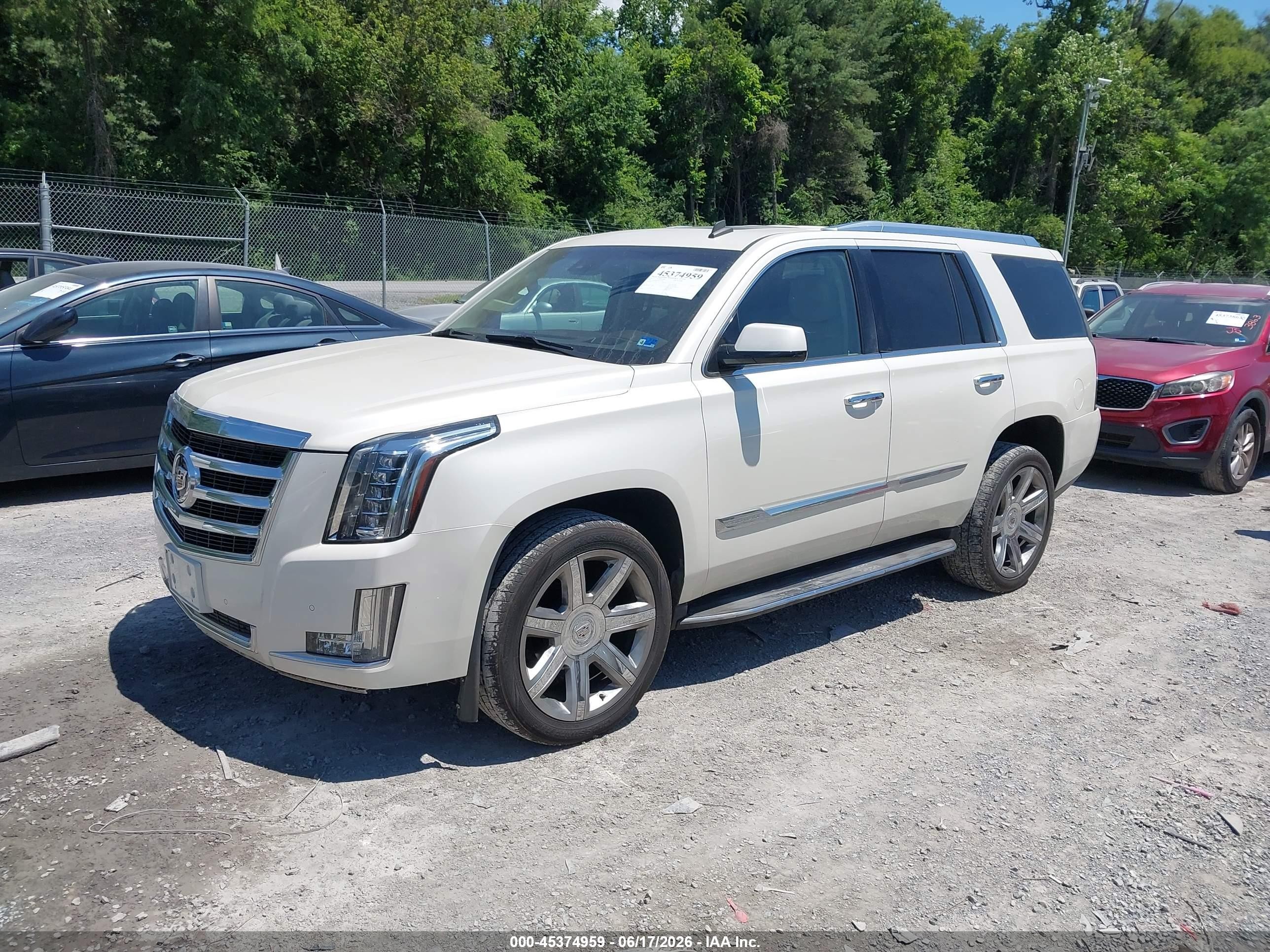 2015 Cadillac Escalade Luxury White vin: 1GYS4BKJ0FR216864