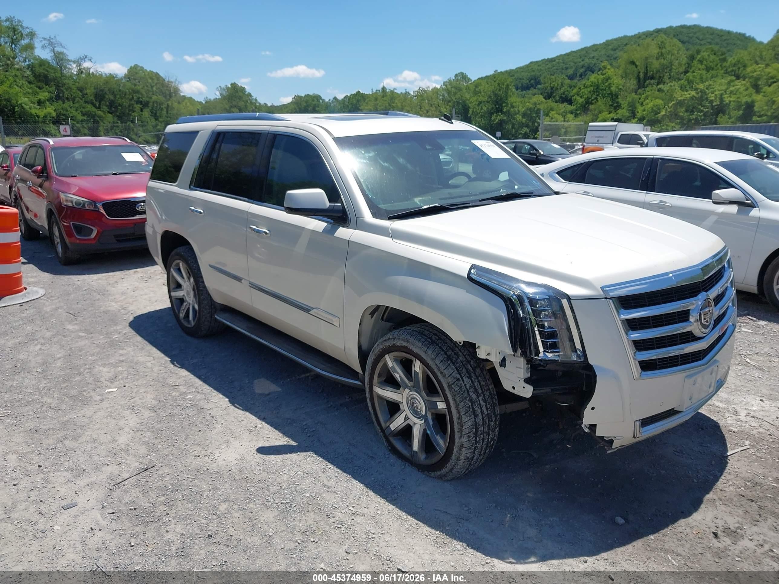 2015 Cadillac Escalade Luxury White vin: 1GYS4BKJ0FR216864