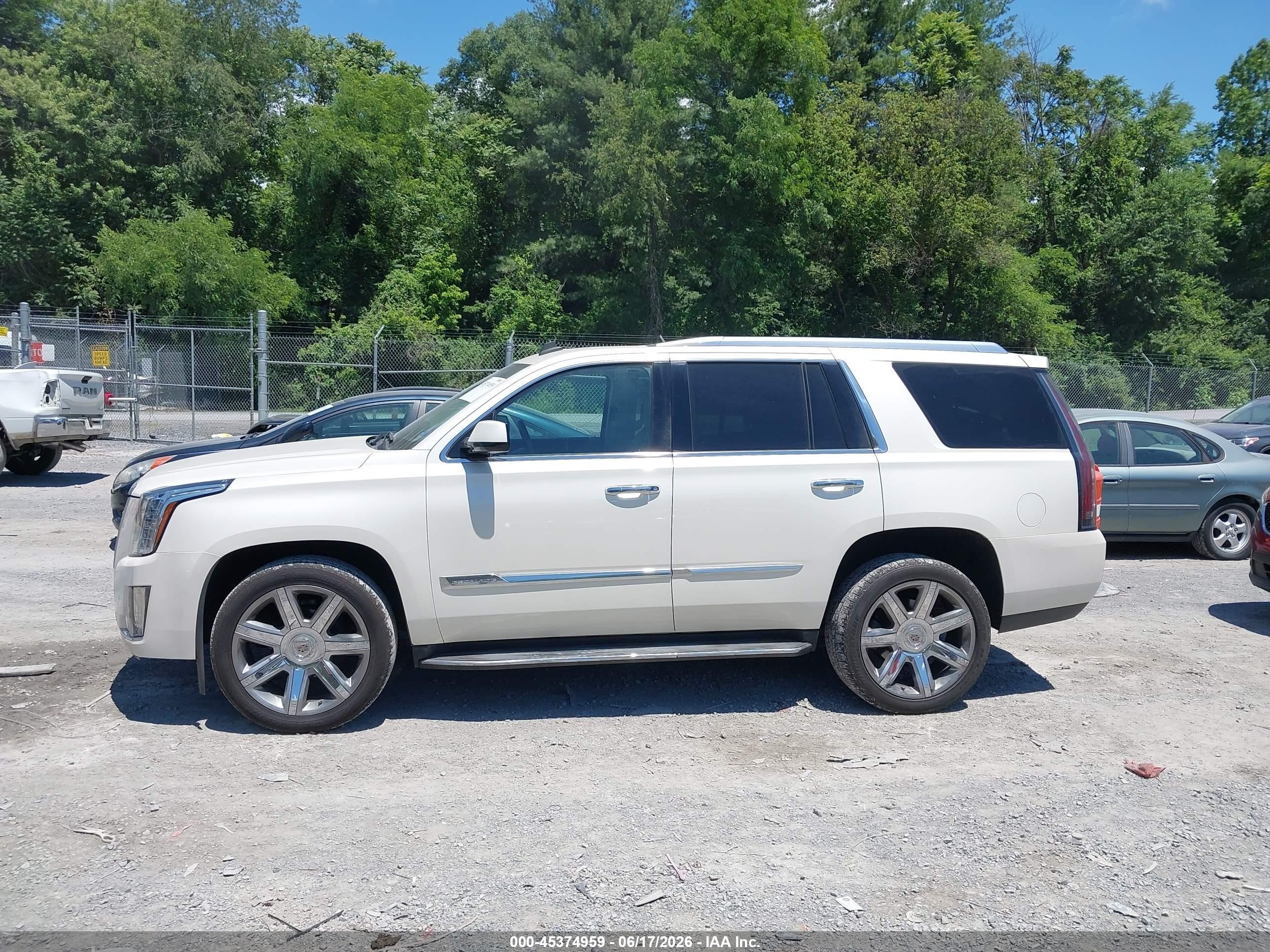 2015 Cadillac Escalade Luxury White vin: 1GYS4BKJ0FR216864