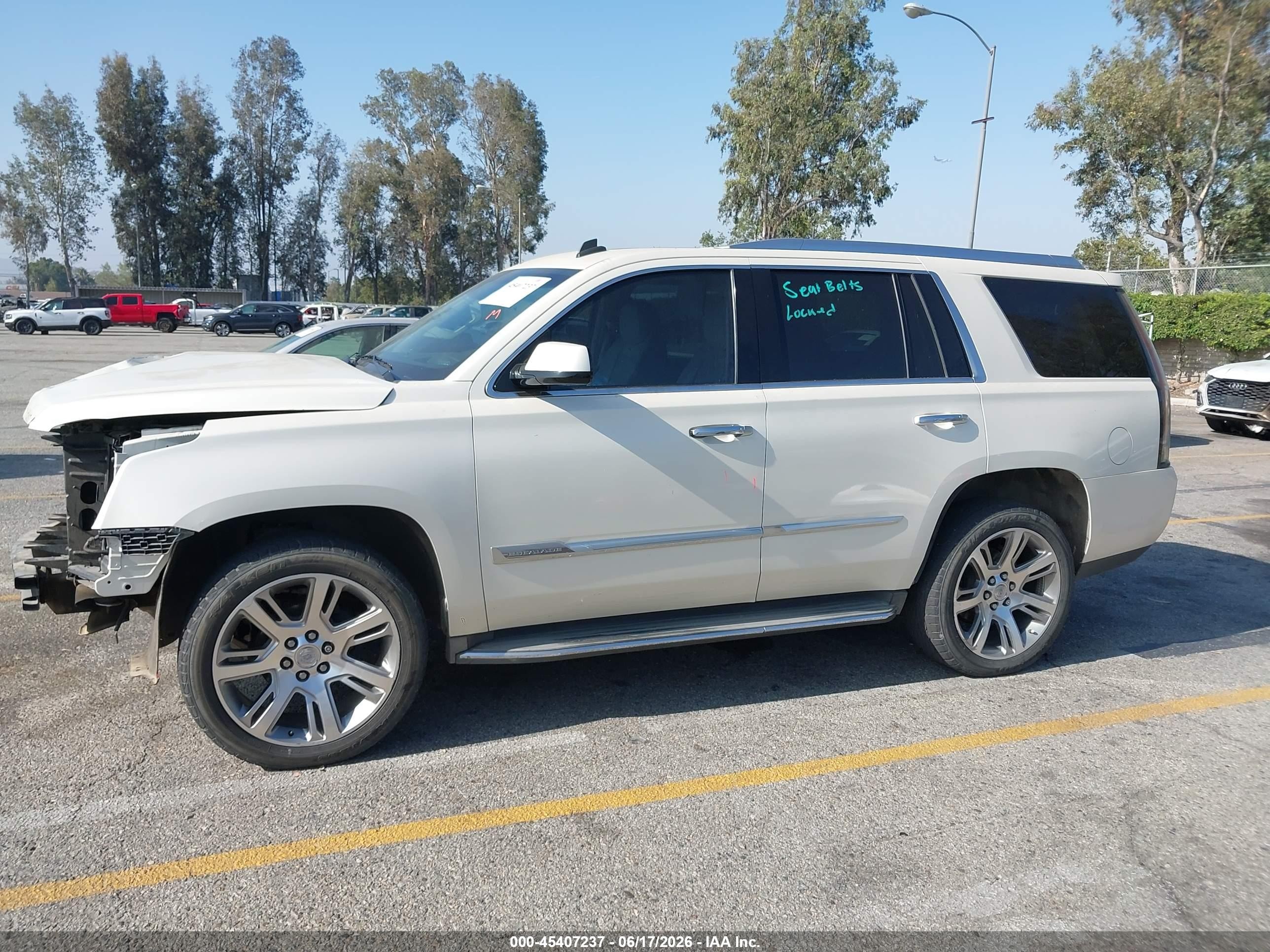 2015 Cadillac Escalade Luxury White vin: 1GYS4BKJ3FR265301