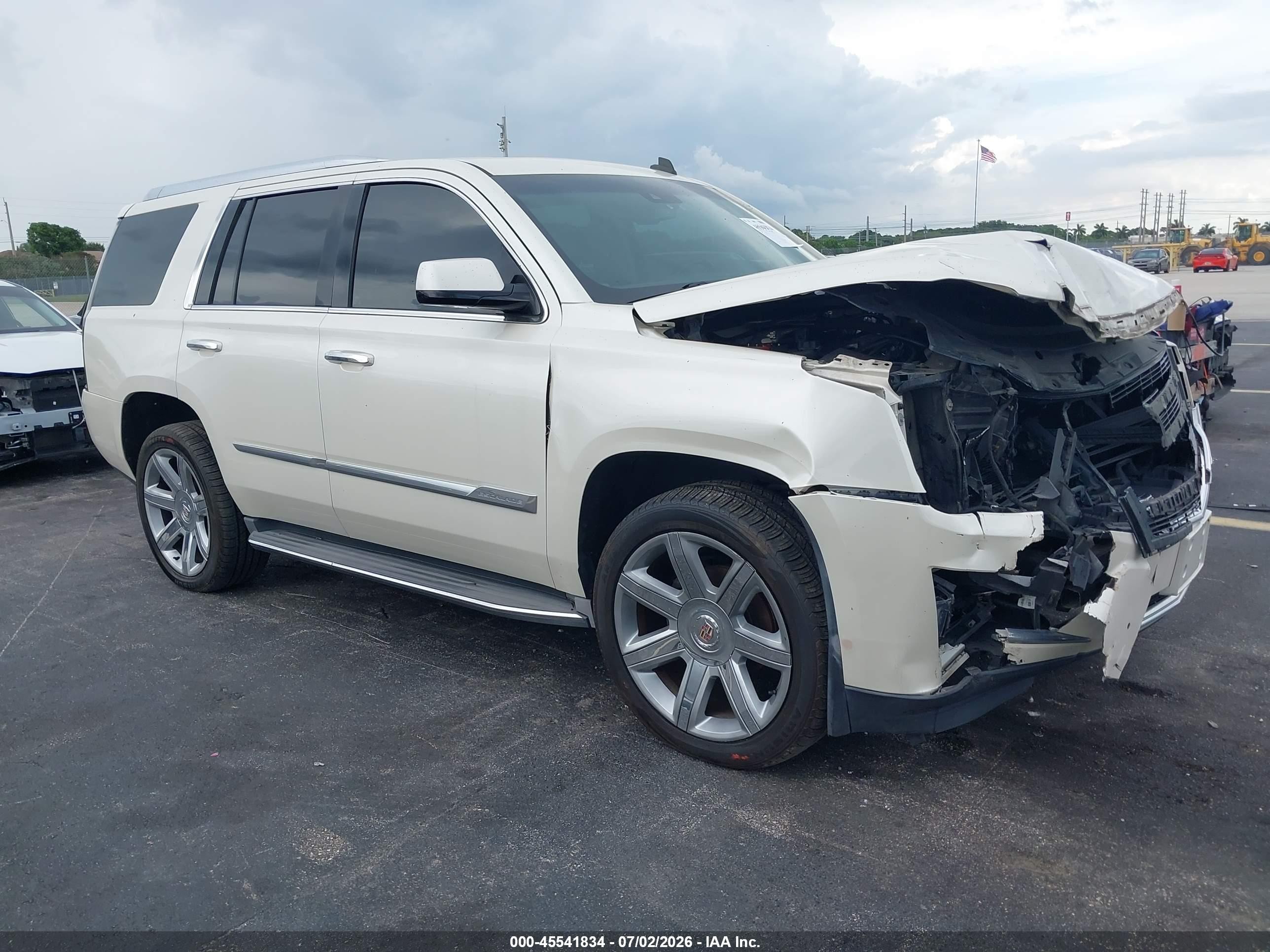 2015 Cadillac Escalade Luxury White vin: 1GYS4BKJ6FR232681