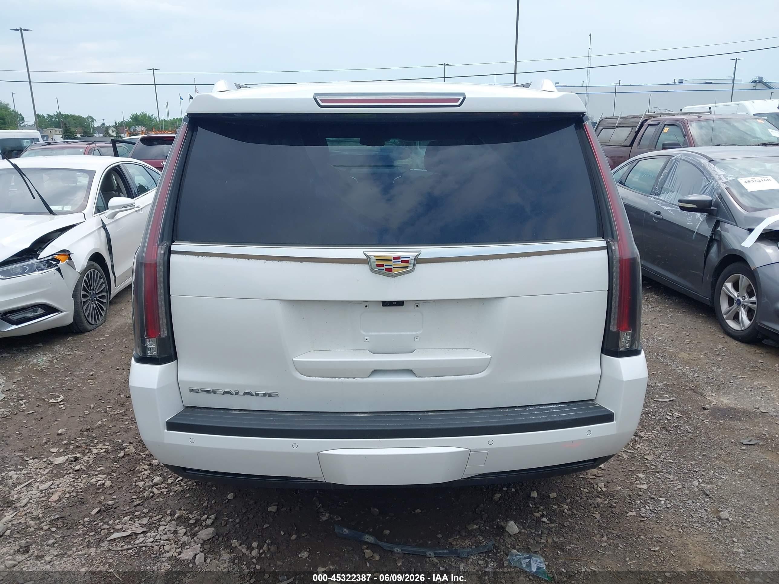 2019 Cadillac Escalade Luxury White vin: 1GYS4BKJ7KR260080