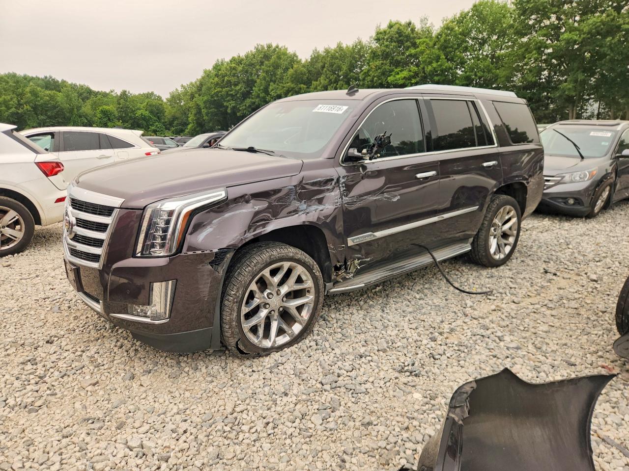 2015 Cadillac Escalade Luxury Burgundy vin: 1GYS4BKJ9FR176896
